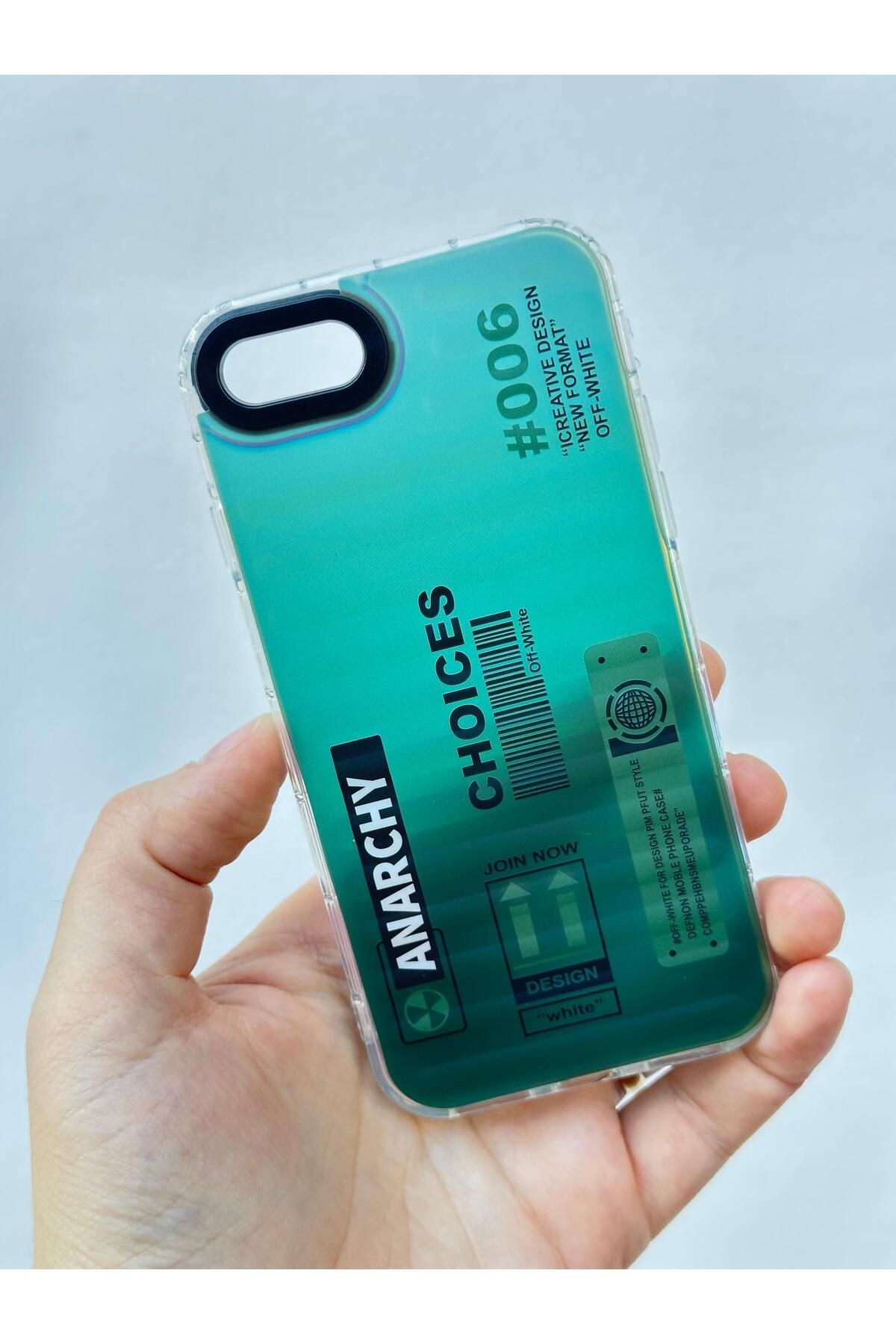 Vip Case İPHONE 7 Hologramlı Renk Değiştiren Kamera Çıkıntılı Trend Marka Tasarım Label Kılıf