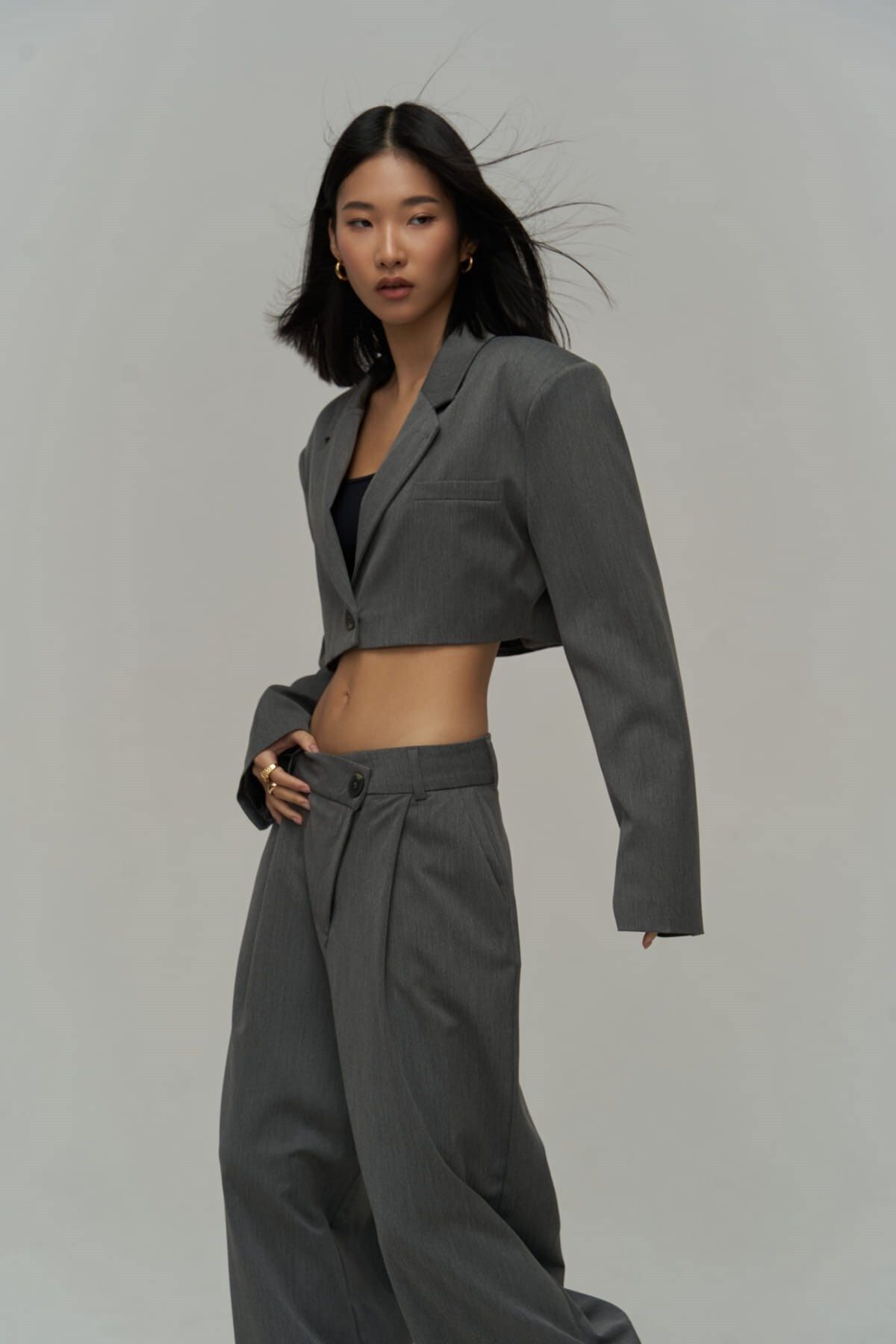 MAİ COLLECTİON-Edwin Smoked Cross Culottes-kabát szett 5