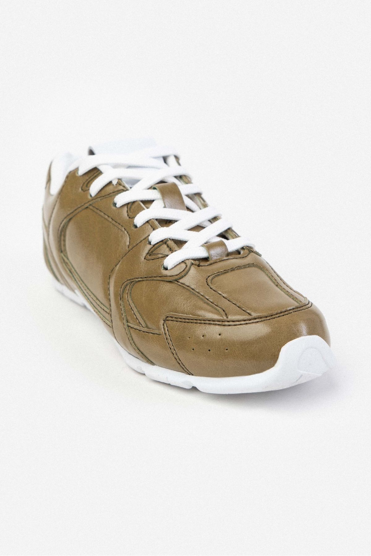 NİŞANTAŞI SHOES-Fabian Light Green Matte Flat Sole Women's Lace-Up Sports Shoes 8