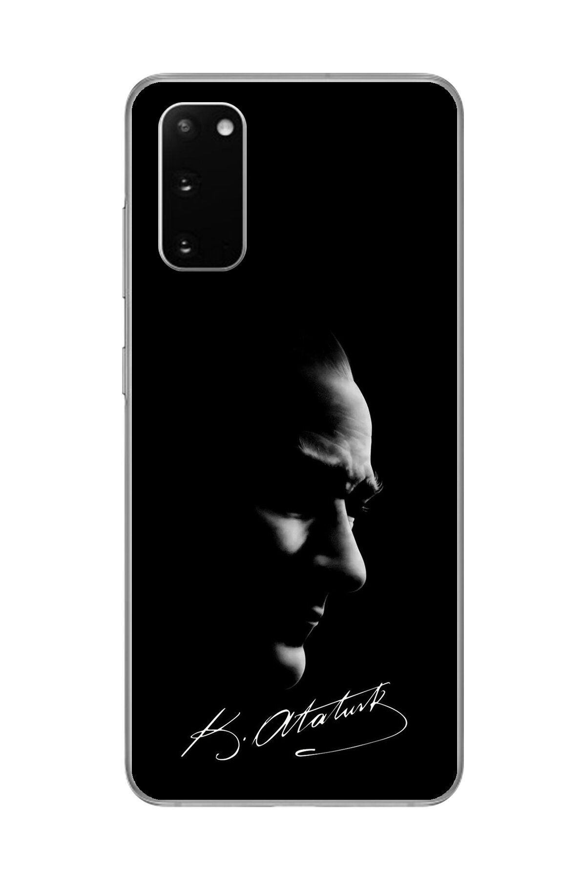 Dali Design Samsung Galaxy S20+ Uyumlu Şeffaf Kılıf Atatürk 1 Tasarımlı