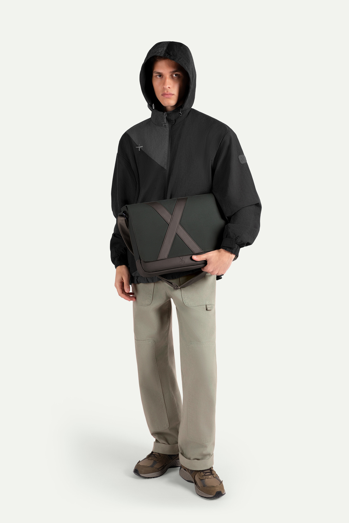 KAFT  Unisex Yatay Postacı Çantası - Nevend - Asphalt - Görsel 4