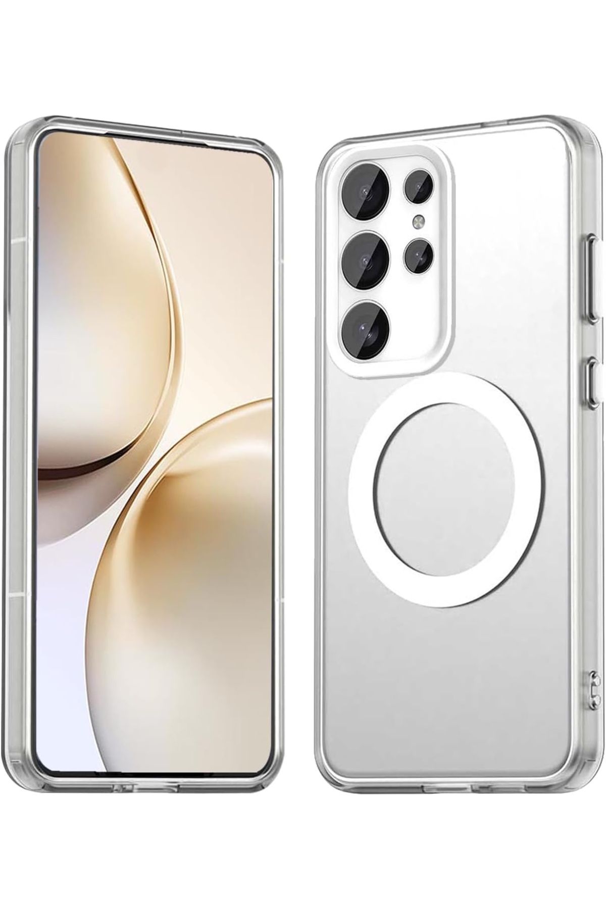 m.tk moveteck Samsung Galaxy S25 Ultra Kılıf Kamera Çıkıntılı Mat Magsafe Özellikli Kenarları Renkli Sert Kapak