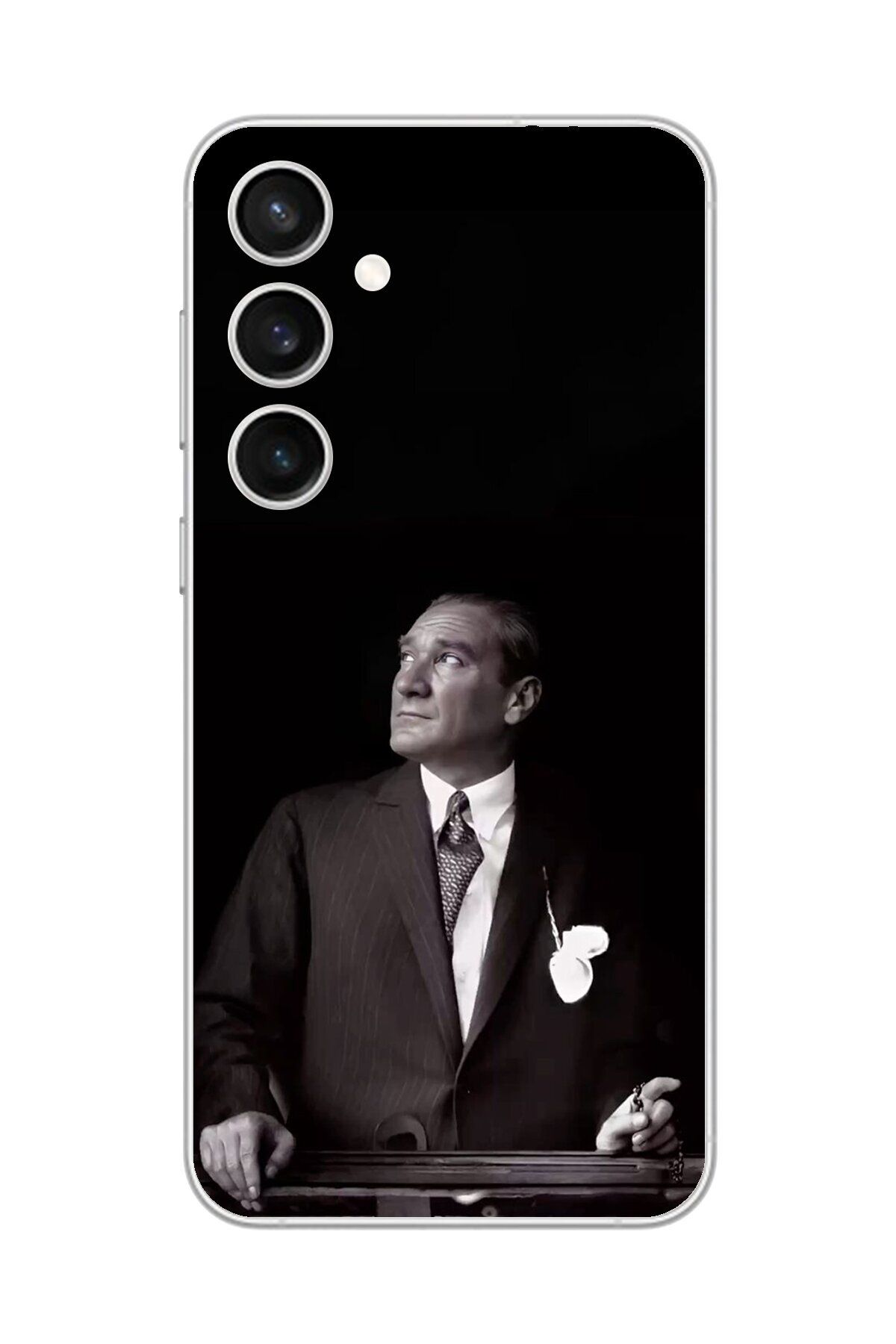 Dali Design Samsung Galaxy S23+ Uyumlu Şeffaf Kılıf Atatürk 3 Tasarımlı
