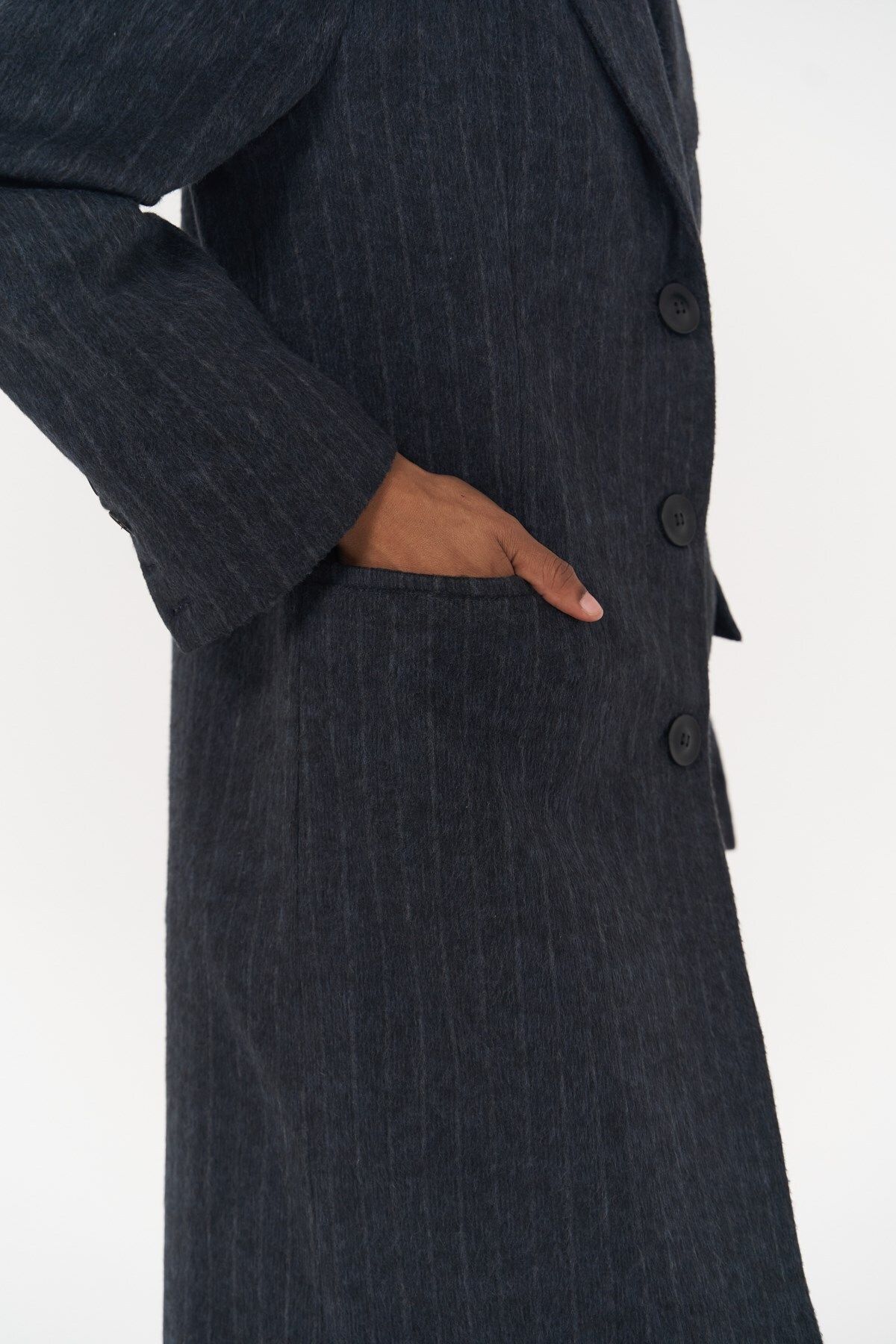 MAİ COLLECTİON-Παλτό Gasadalur ριγέ Navy Blue Masculine 6