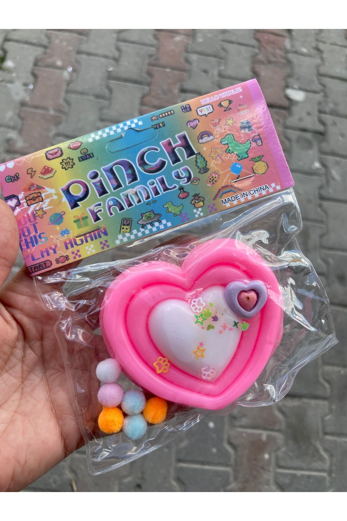 synshop Kalpli Taba Jel Pembe Yumuşak Squishy Stress Oyuncak Sukuşi 1 Adet