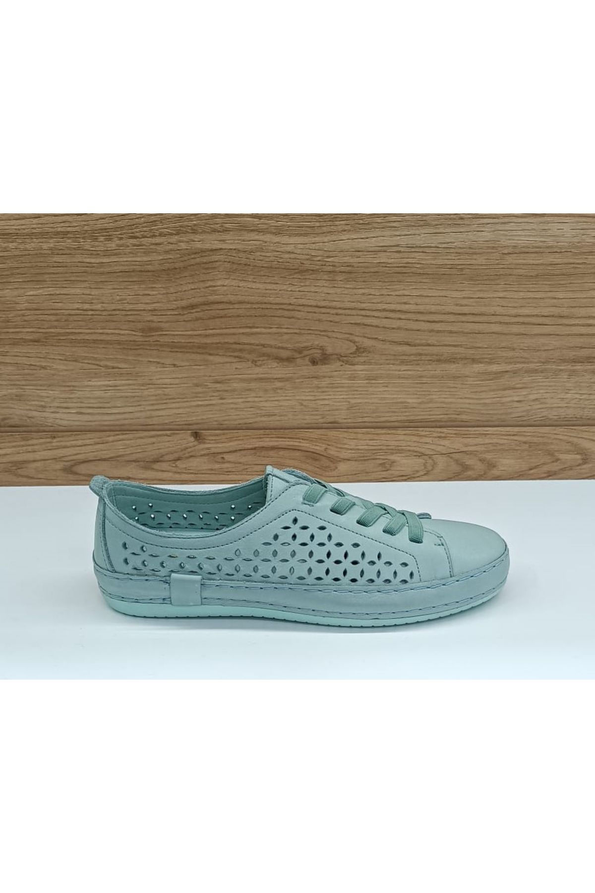 Greyder 57707 Yeşil Hakiki Deri Casual Kadın Ayakkabı