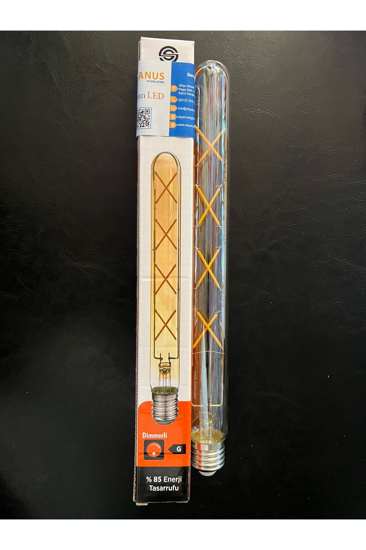 OKYANUSAYD 30 CM AMBER LED IŞIK DİMMERE UYUMLU 270 LÜMEN 2500K AMPUL E27 T30