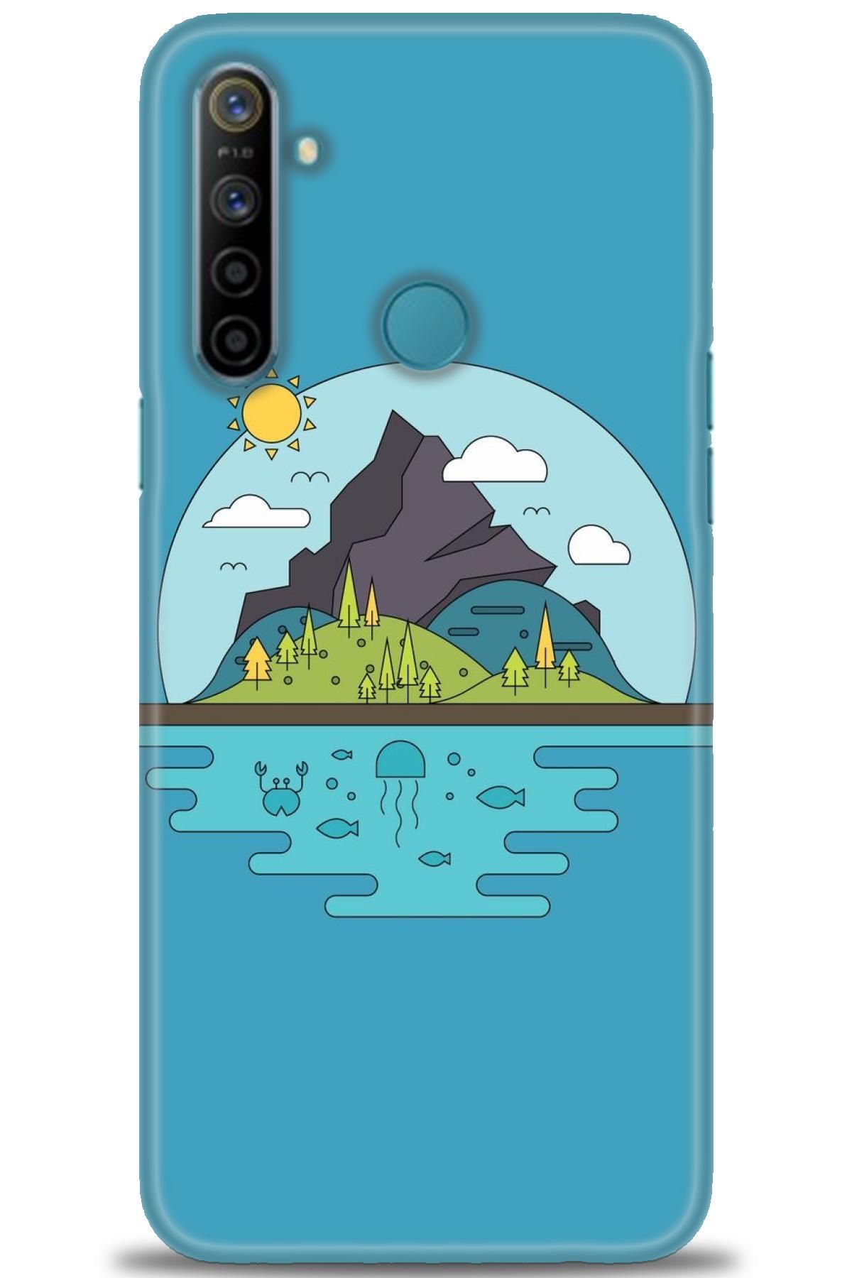 realme 5i İle Uyumlu HD Baskılı Desenli Silikon Kılıf - 845