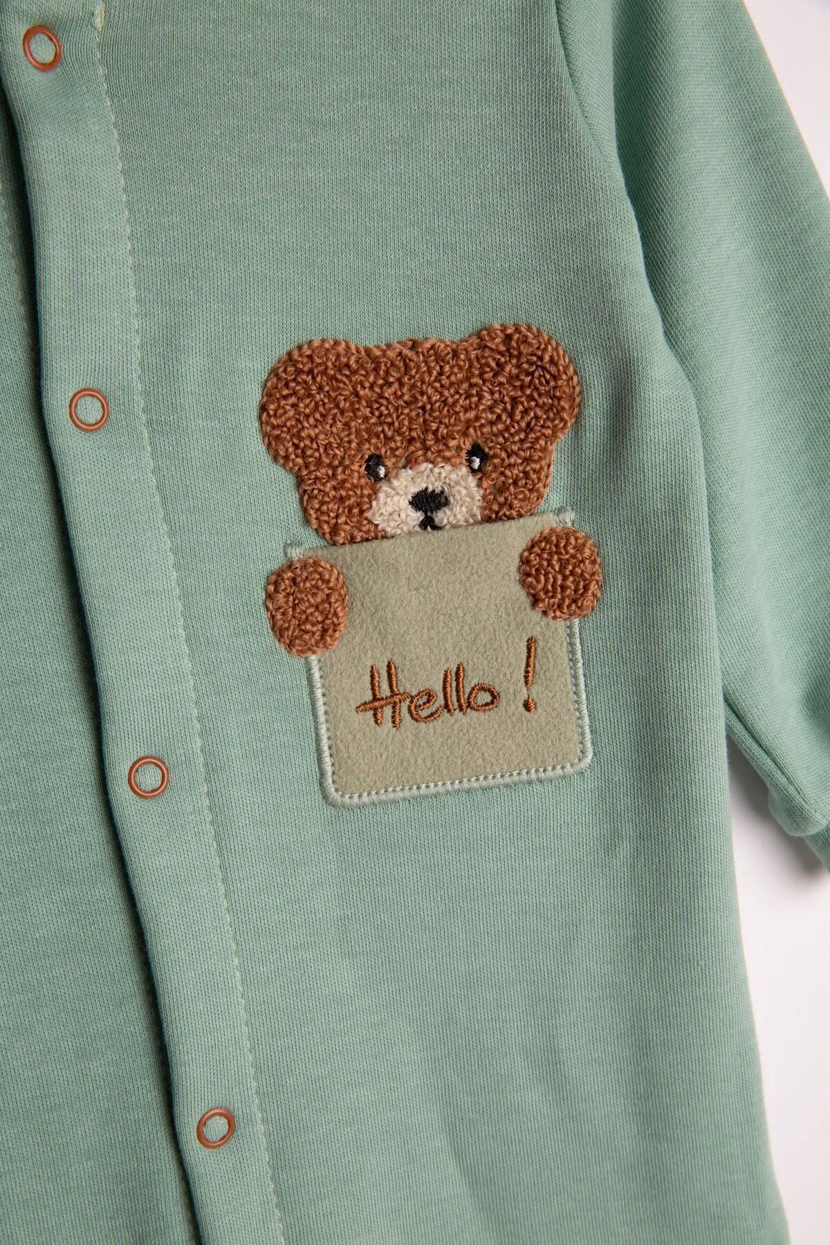 hobbebaby Ayıcık Nakışlı Bebek-Çocuk Tulum 1 Tog Unisex