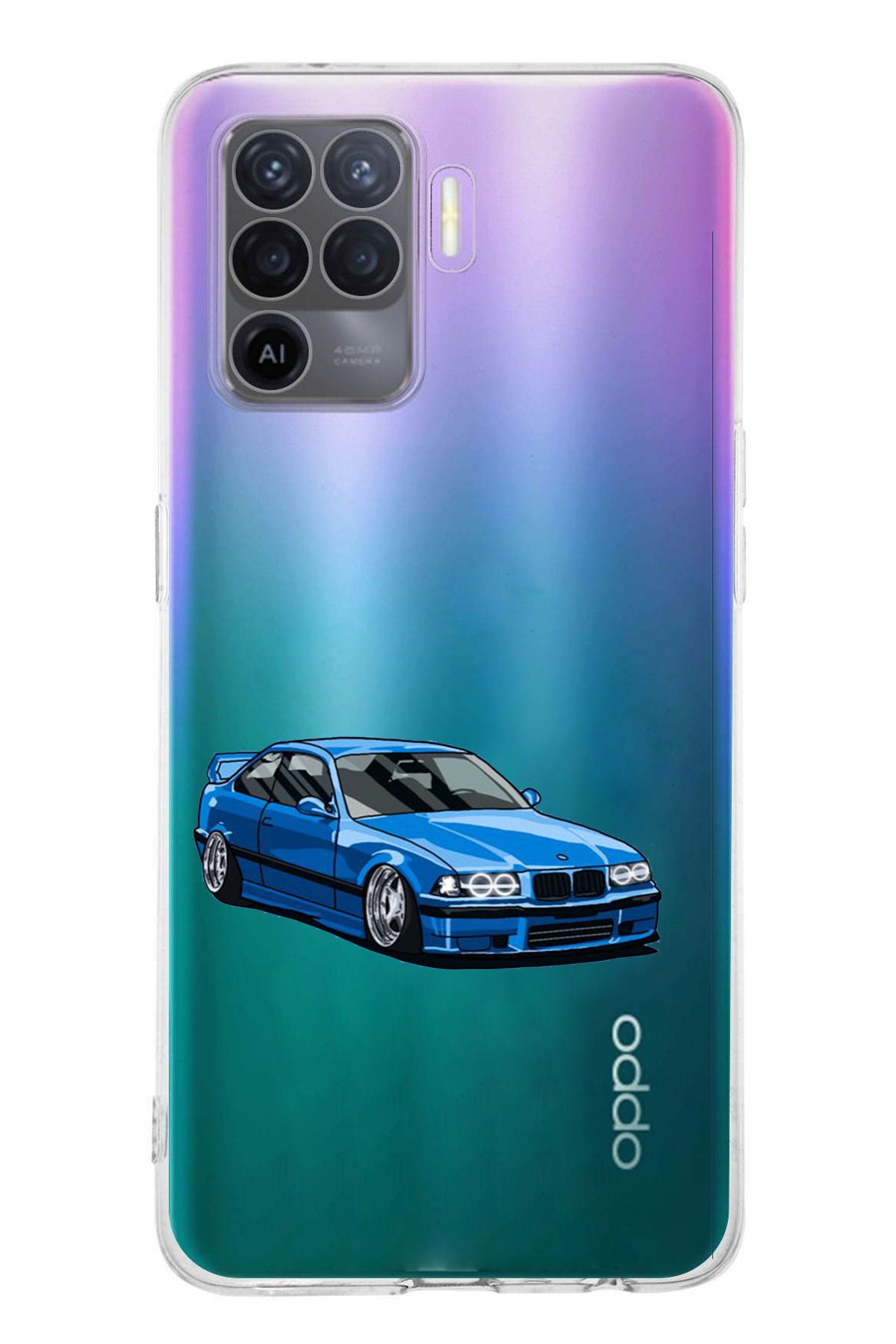 TechTree Oppo Reno 5 Lite Uyumlu E36 M3 Tasarımlı Şeffaf Silikon Kılıf