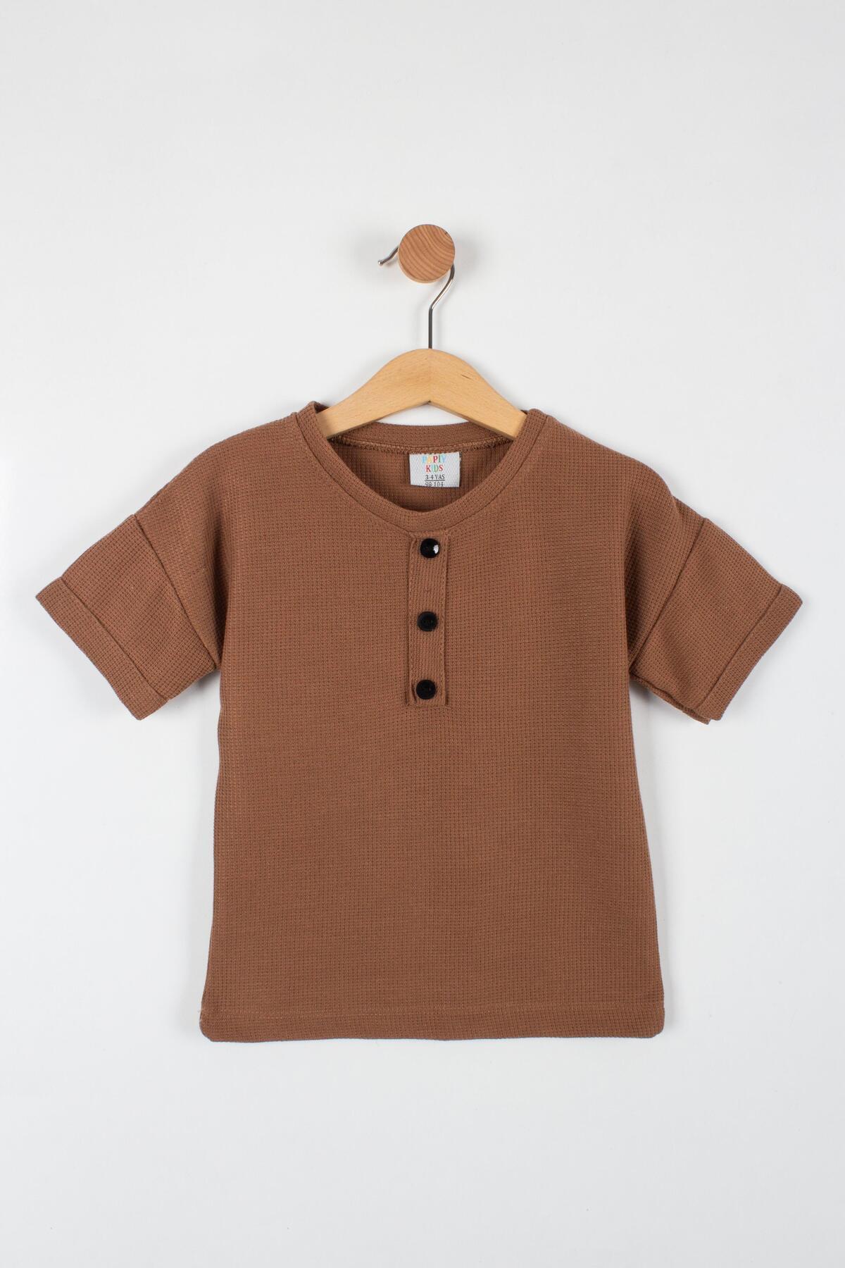 TRENDİMİZBİR-Boy's Shorts Set - Buttoned 3