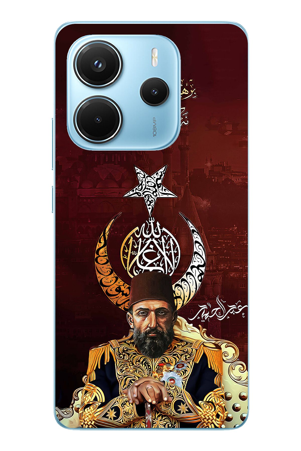 TechTree Redmi Note 14 4G Uyumlu Abdülhamid Han Şeffaf Silikon Kılıf