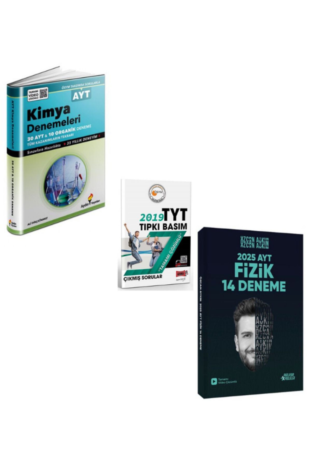Benim Hocam Yayınları 2025 aydın yaynları ayt kimya branş deneme ve özcan aykın ayt fizik deneme + tyt çıkmış soru