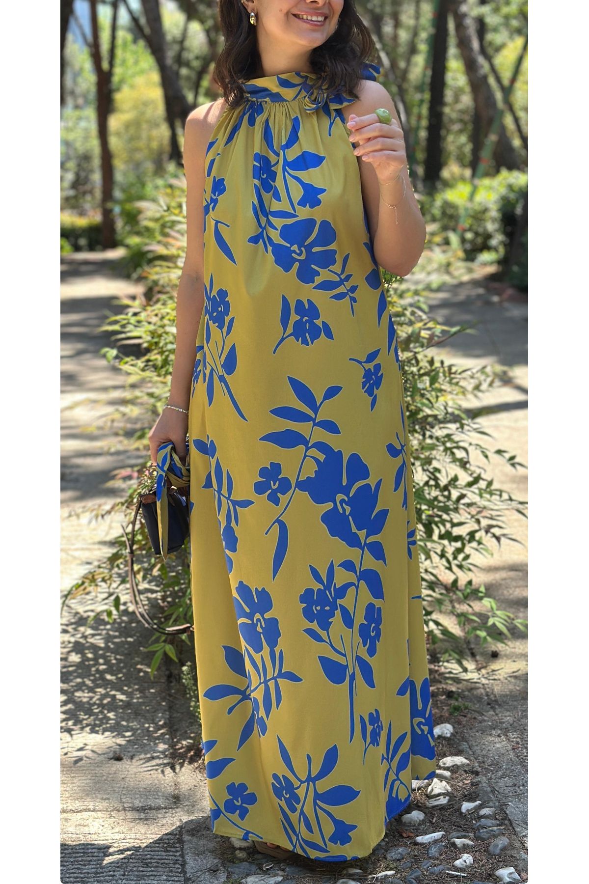 LaSorella Butik KADIN YEŞİL UZUN ELBİSE