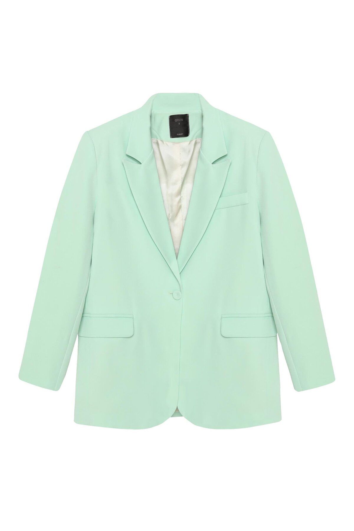 Quzu Oversize Blazer Ceket Mint