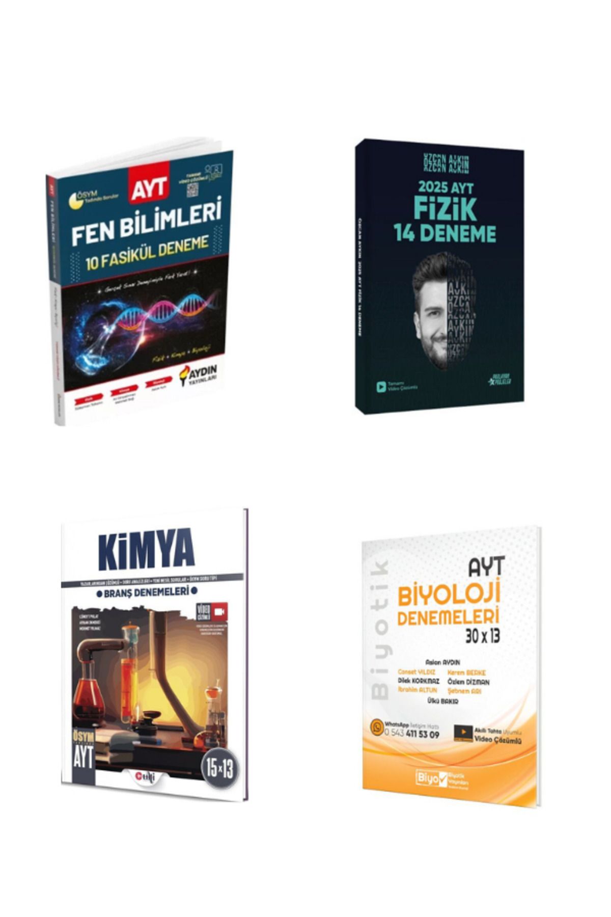 Benim Hocam Yayınları 2025 aydın yaynları ayt fen deneme özcan aykın fizik ulti kimya ve biyotik biyoloji