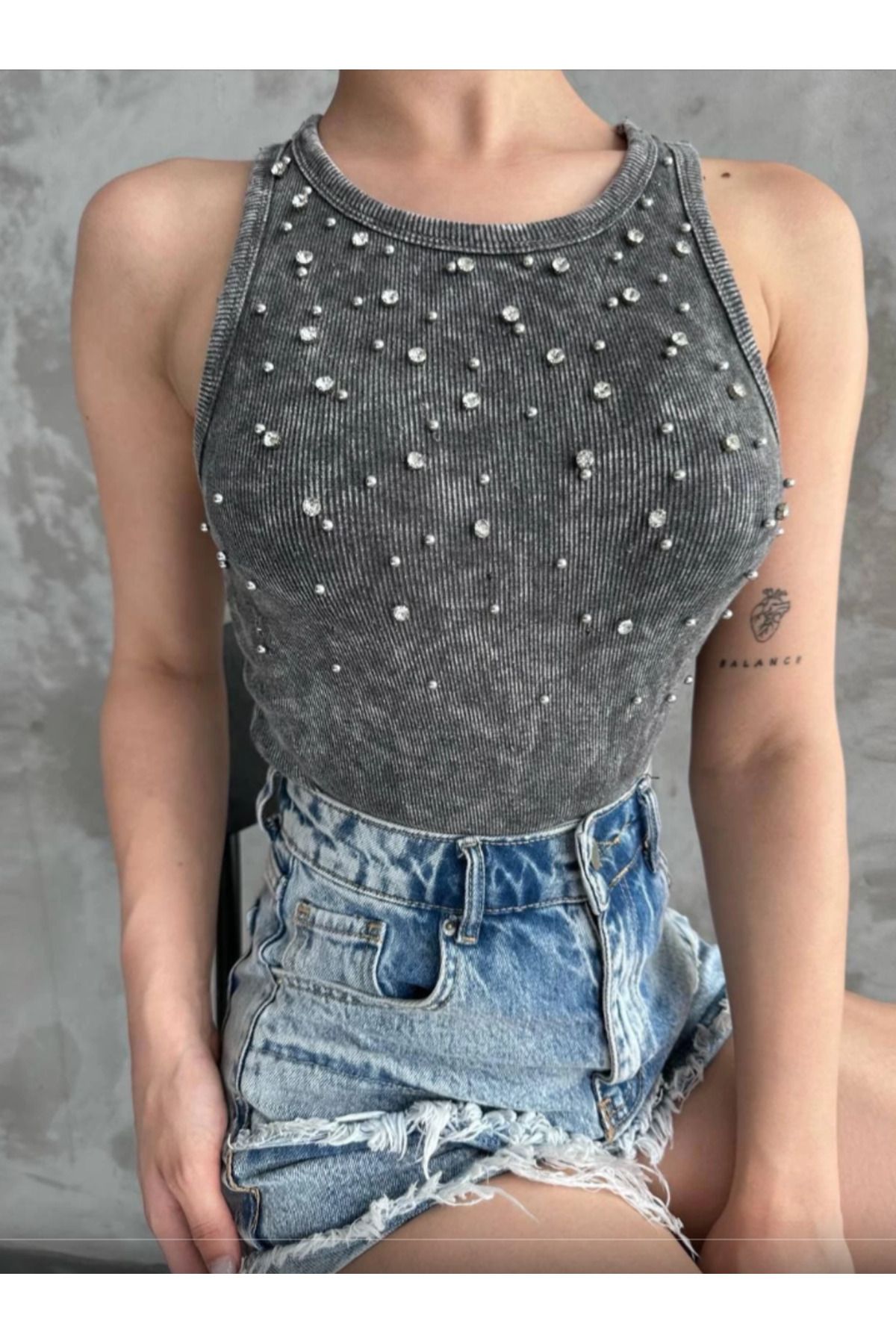 Butik Taşlı Atlet