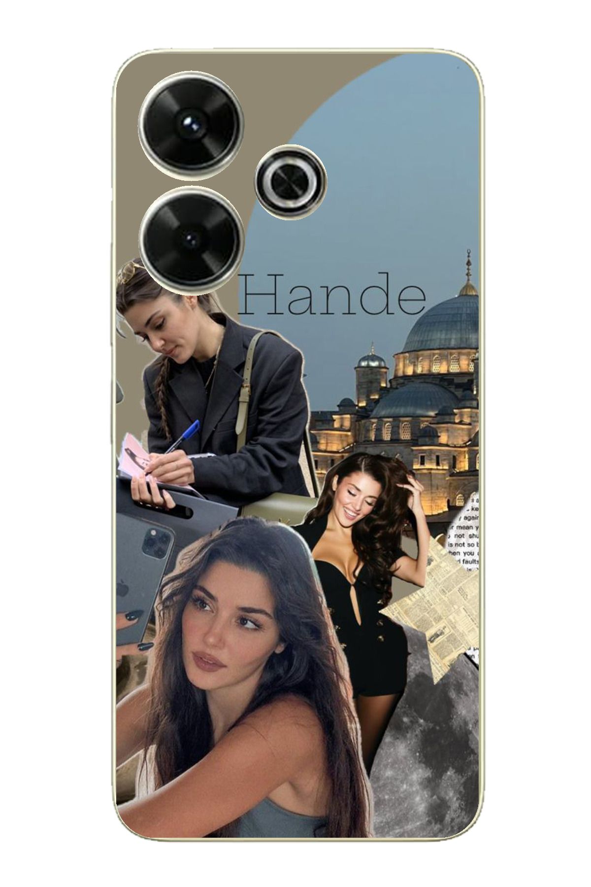 TechTree Redmi 13 Uyumlu Hande Erçel Şeffaf Silikon Kılıf