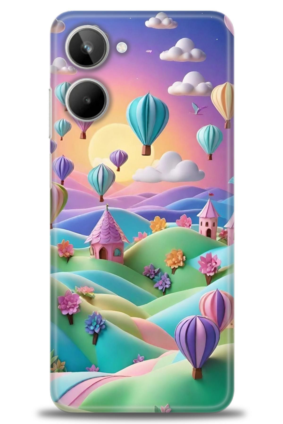 realme 10 4G İle Uyumlu HD Baskılı Desenli Silikon Kılıf - 330
