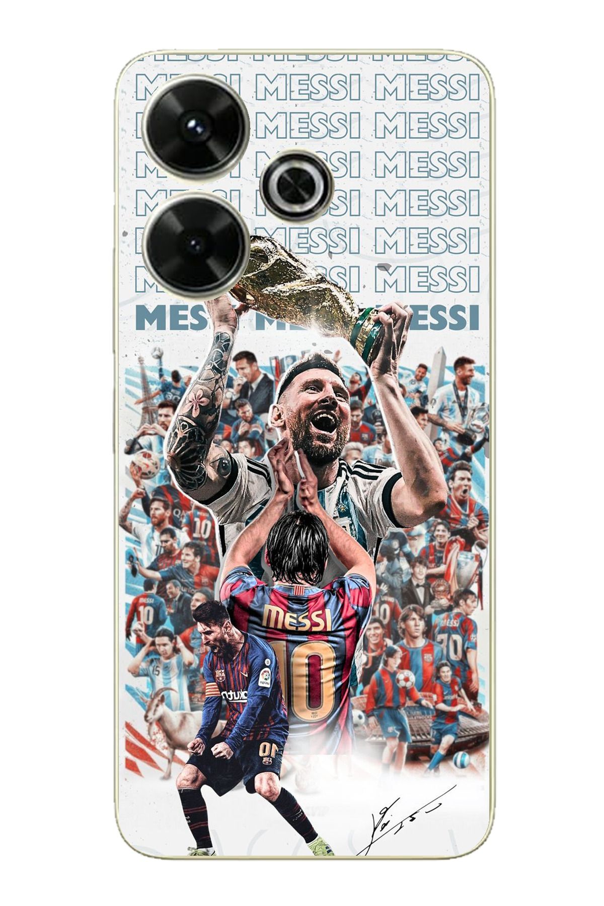 TechTree Redmi 13 Uyumlu Messi Dünya Kupası Şeffaf Silikon Kılıf