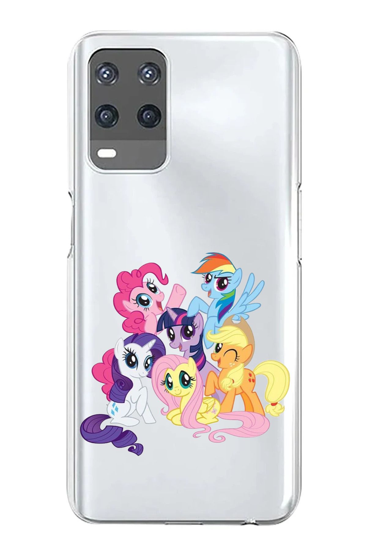 TechTree Oppo A54 Uyumlu My Little Pony: Arkadaşlık Sihirlidir Tasarım Şeffaf Silikon Kılıf