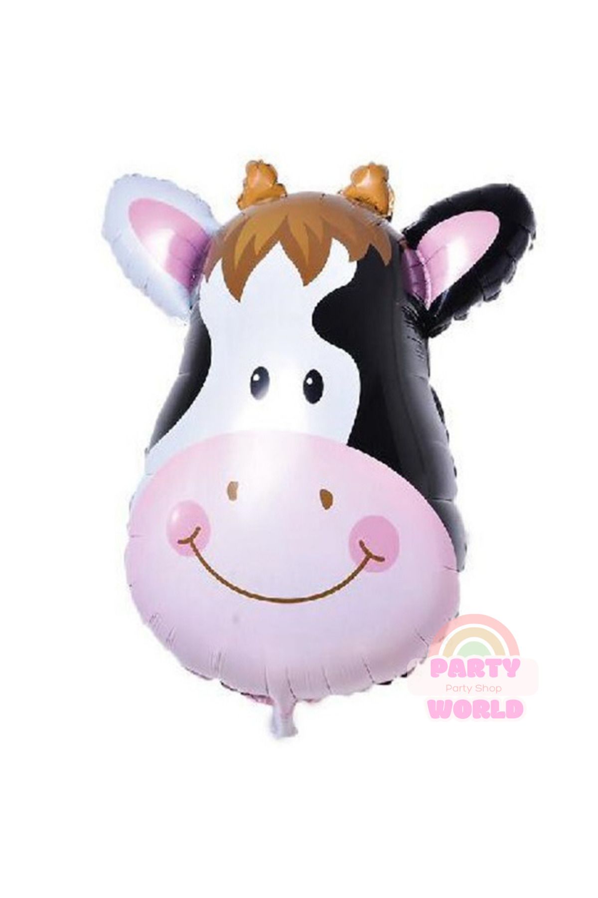 party world Sevimli İnek Kafa Folyo Balon – 22 İnç – 1 Adet
