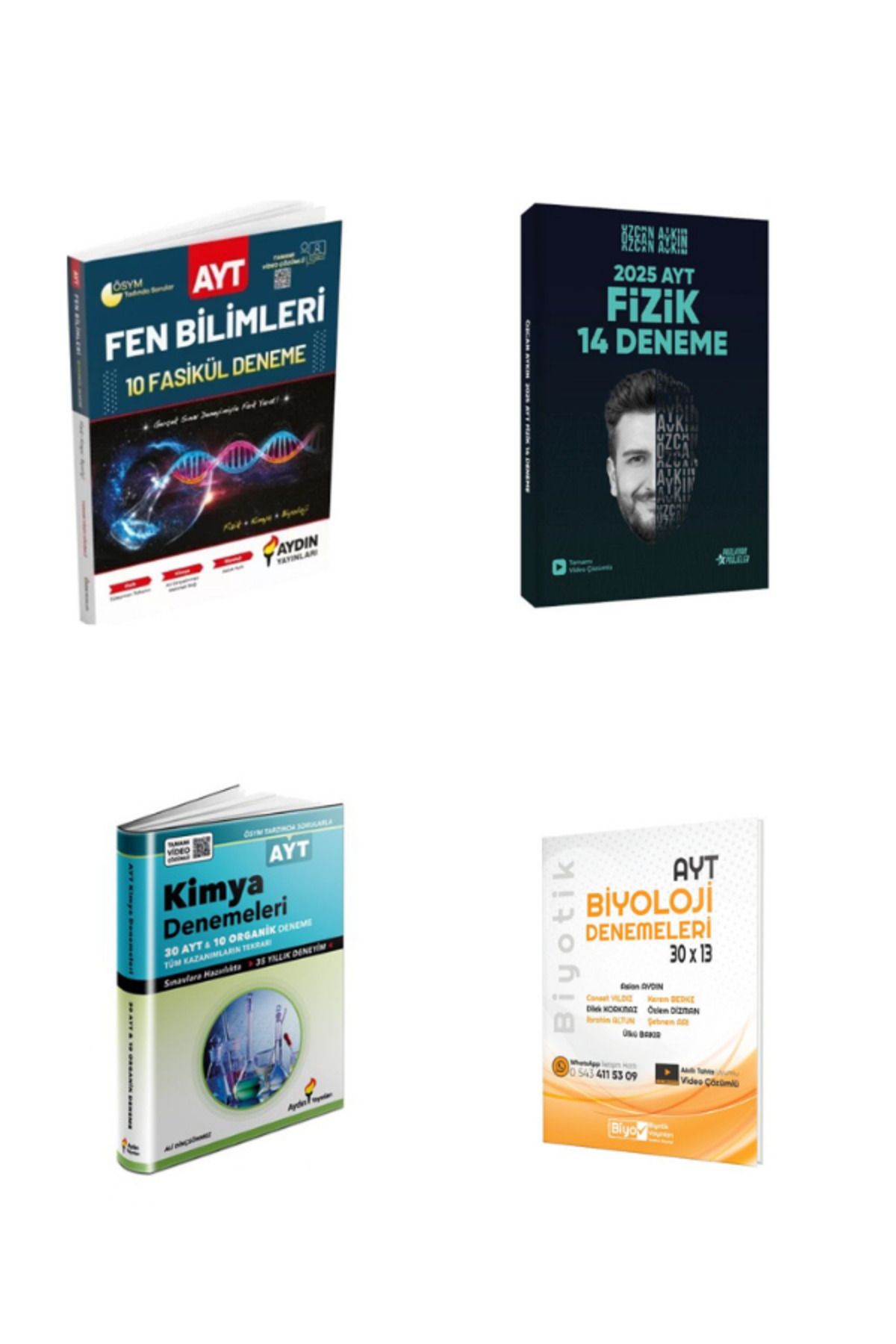 Benim Hocam Yayınları 2025 aydın yaynları ayt ayt fen deneme özcan aykın fizik aydın kimya ve biyotik biyoloji