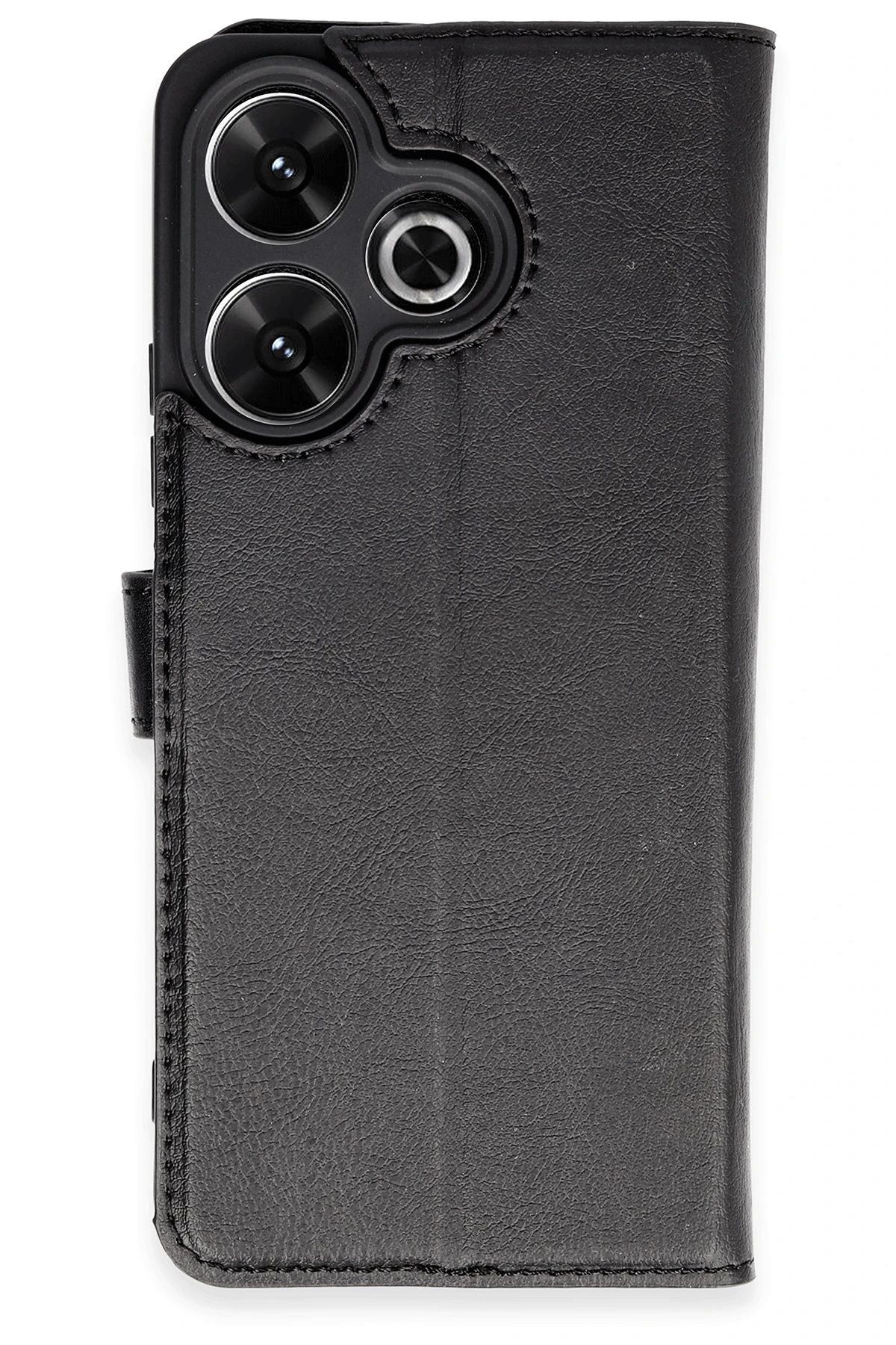 NewFace Xiaomi Redmi 13 4G Kılıf Trend S Plus Kapaklı Kılıf - Siyah YKTSN