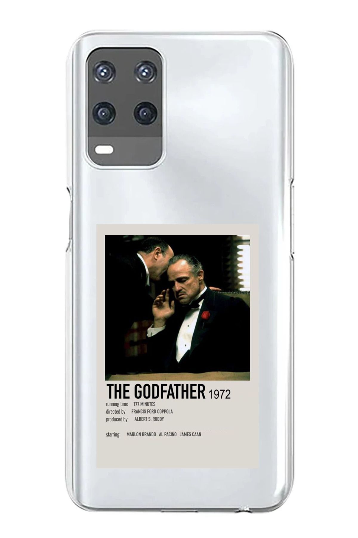 TechTree Oppo A54 Uyumlu The GodFather Baba Poster Tasarımlı Şeffaf Silikon Kılıf