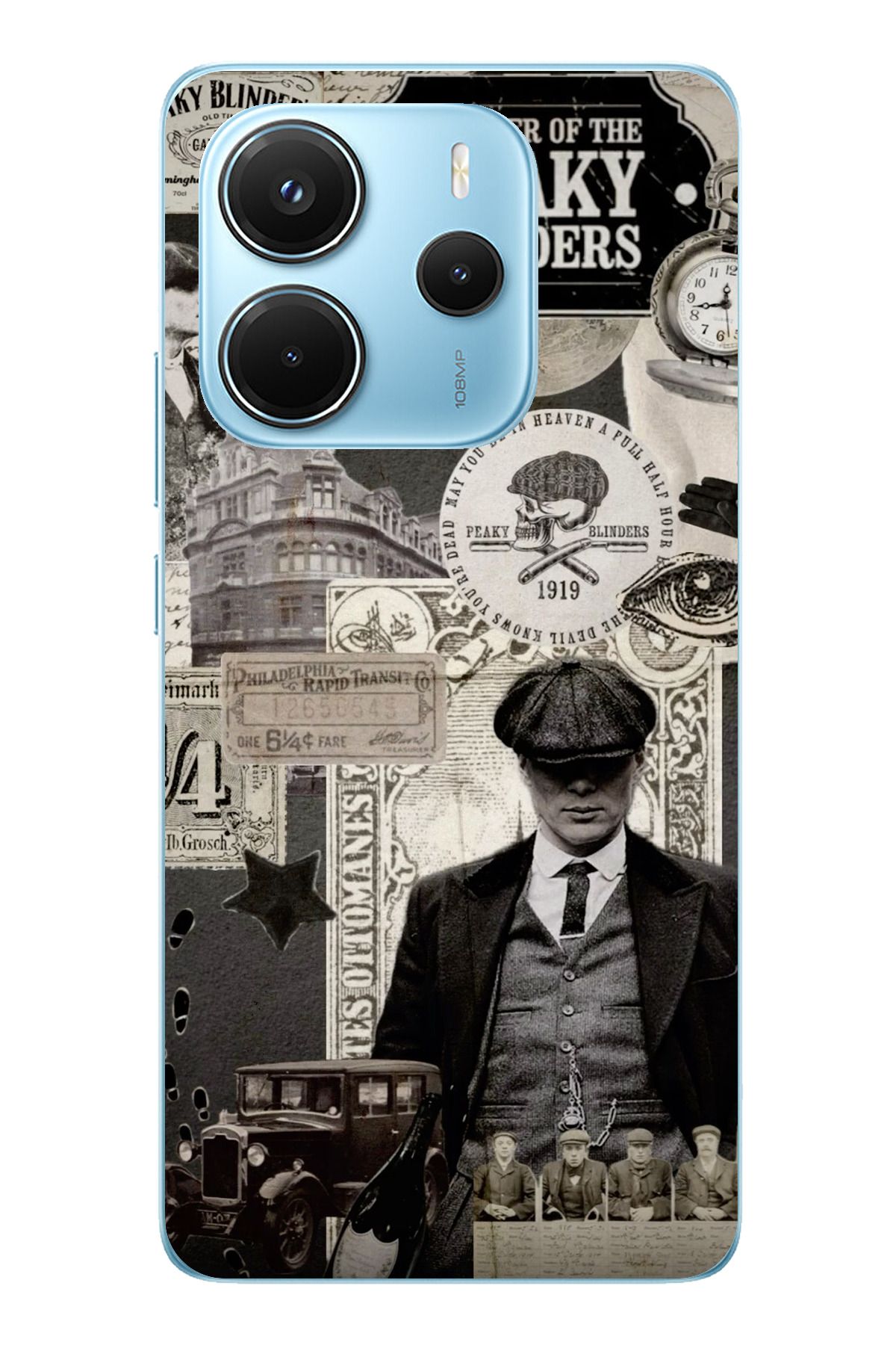 TechTree Redmi Note 14 4G Uyumlu Peaky Blinders Şeffaf Silikon Kılıf