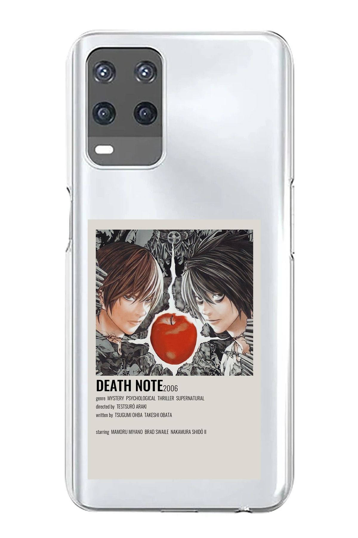 TechTree Oppo A54 Uyumlu Death Note Poster Tasarımlı Şeffaf Silikon Kılıf