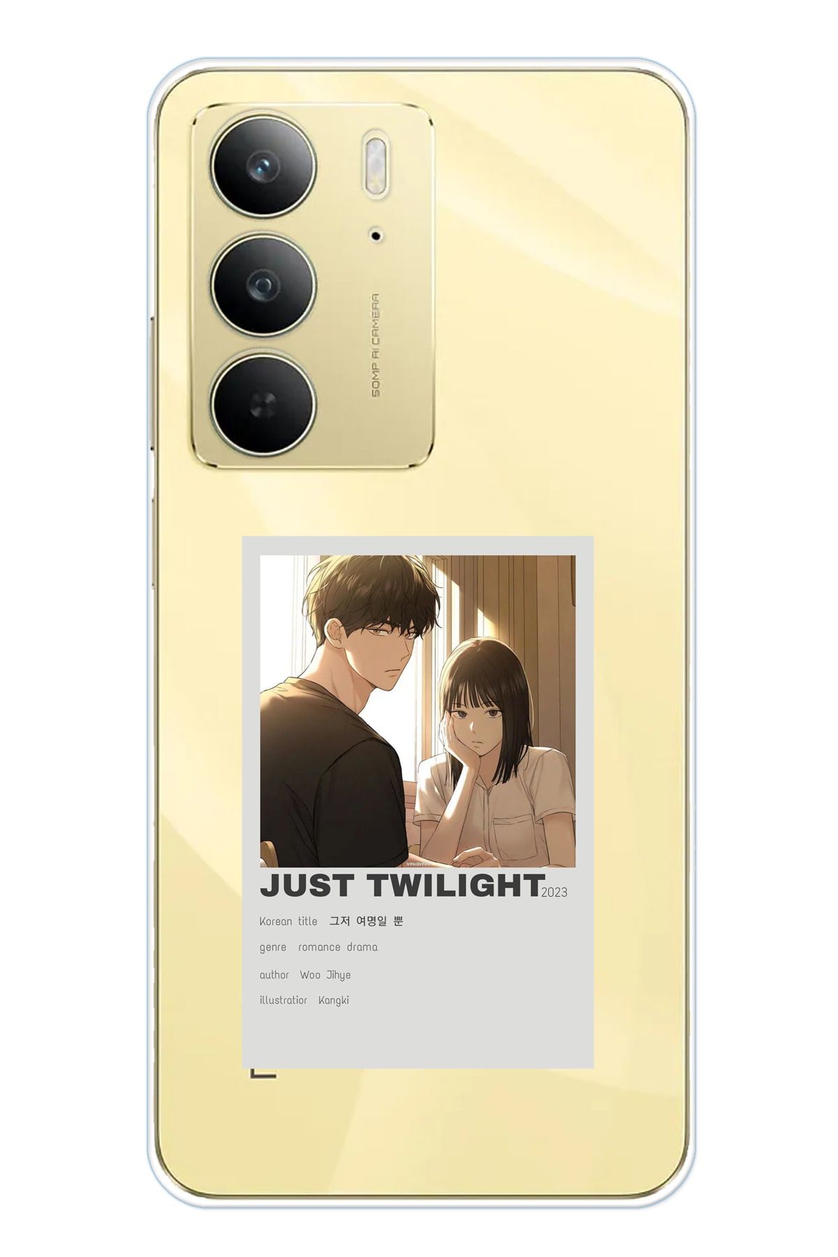 TechTree Realme C75 Uyumlu Just Twilight Tasarımlı Şeffaf Silikon Kılıf