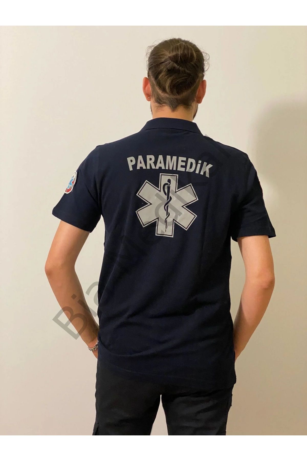 Bia medikal paremedik polo yaka t-shirt