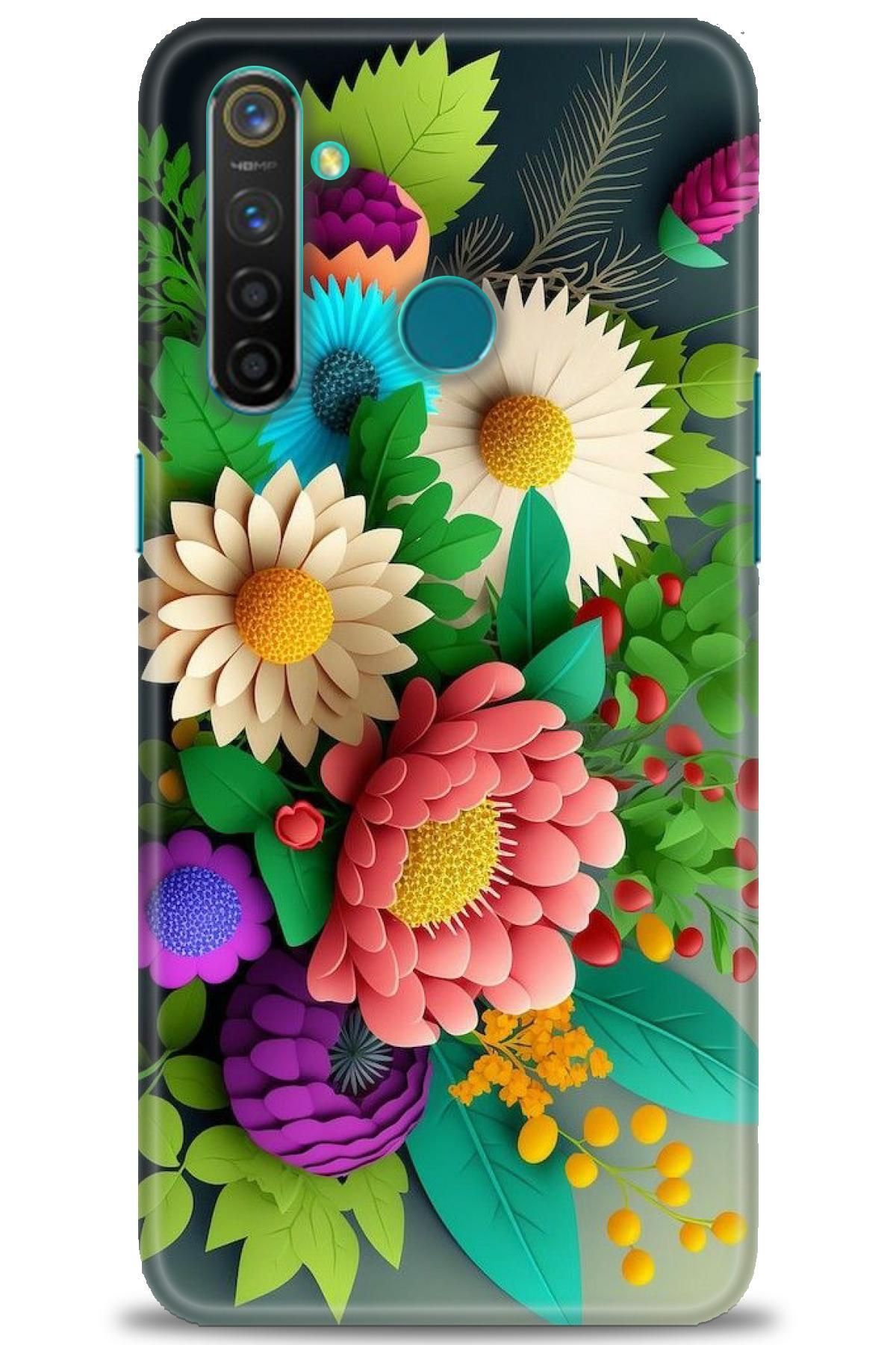 realme 5 Pro İle Uyumlu HD Baskılı Desenli Silikon Kılıf - 537