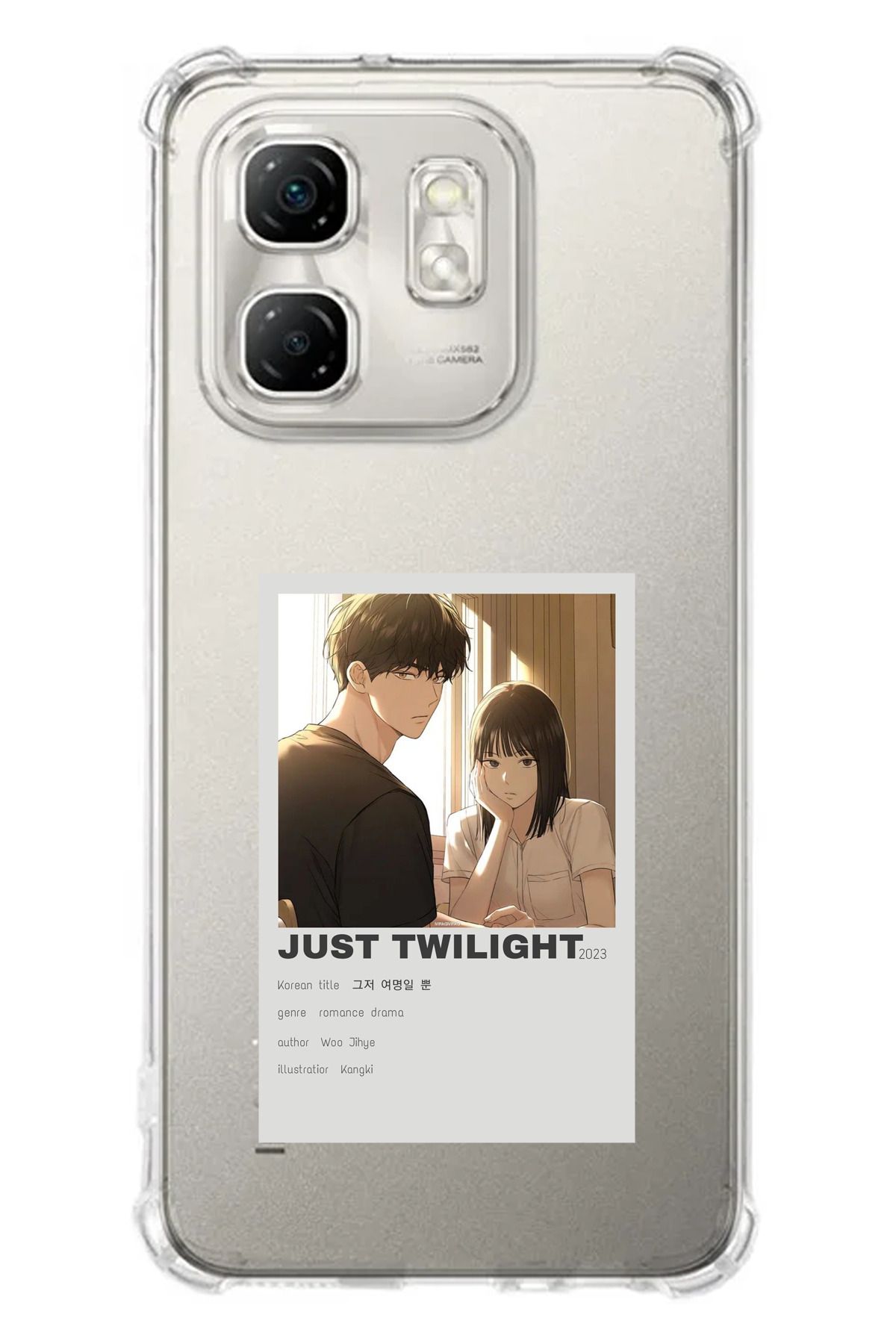 TechTree Infinix Hot 50i - Smart 9 Uyumlu Just Twilight Tasarımlı Şeffaf Silikon Kılıf