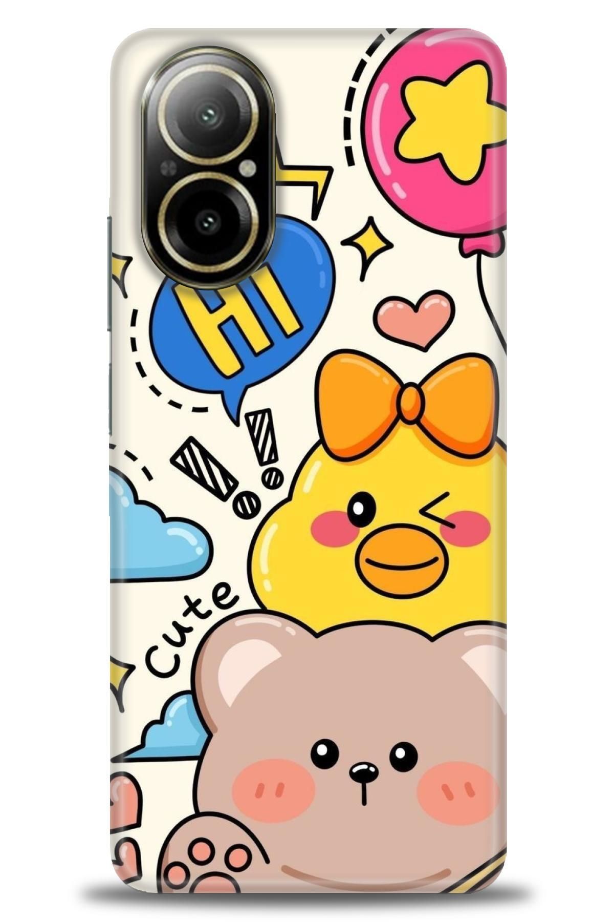 realme 12 Lite İle Uyumlu HD Baskılı Desenli Silikon Kılıf - 651