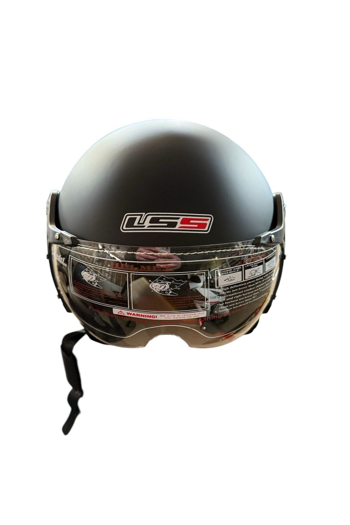 CTVR Ls5 Açık Çenesiz Kask Yazlık Mat Siyah