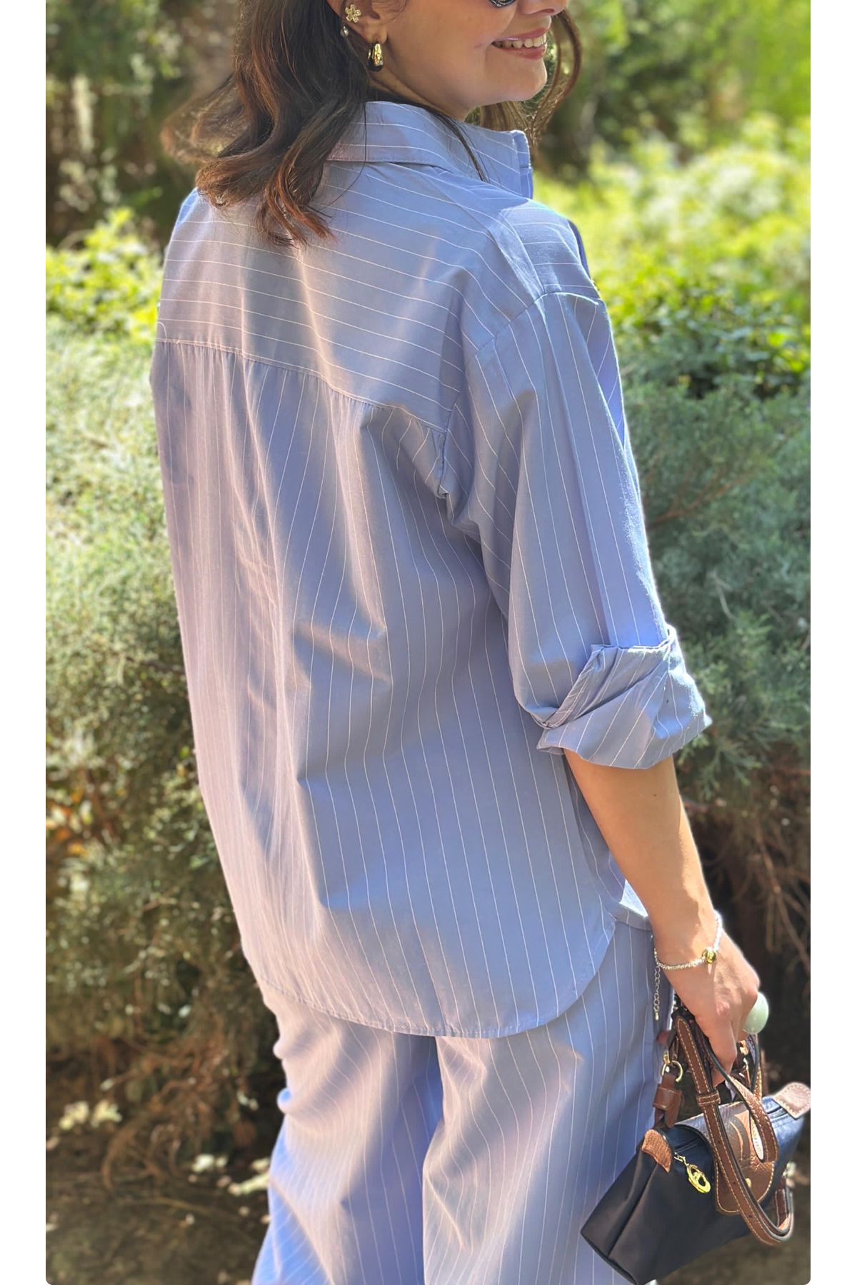 LaSorella Butik KADIN MAVİ ÇİZGİLİ TAKIM