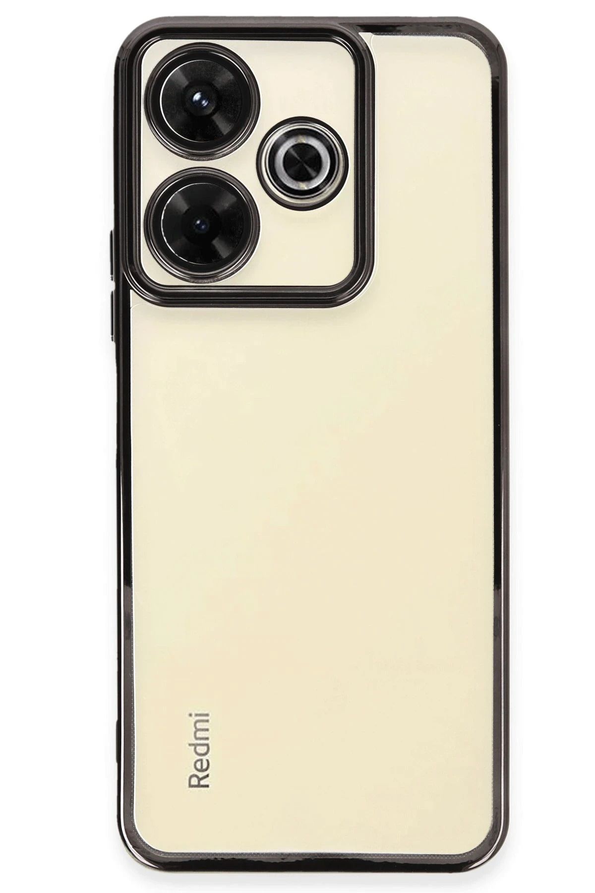 NewFace Xiaomi Redmi 13 4G Kılıf Lensli Silikon - Siyah GLSTD