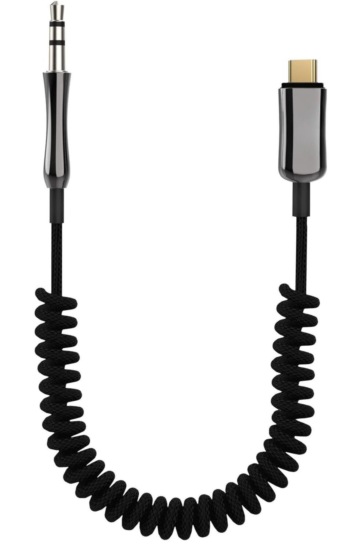 mazıdağı mazzıdağ Type-C to 3.5mm Örgülü Aux Kablo Dönüştürücüleri (Tüm Type-C girişli telefonla