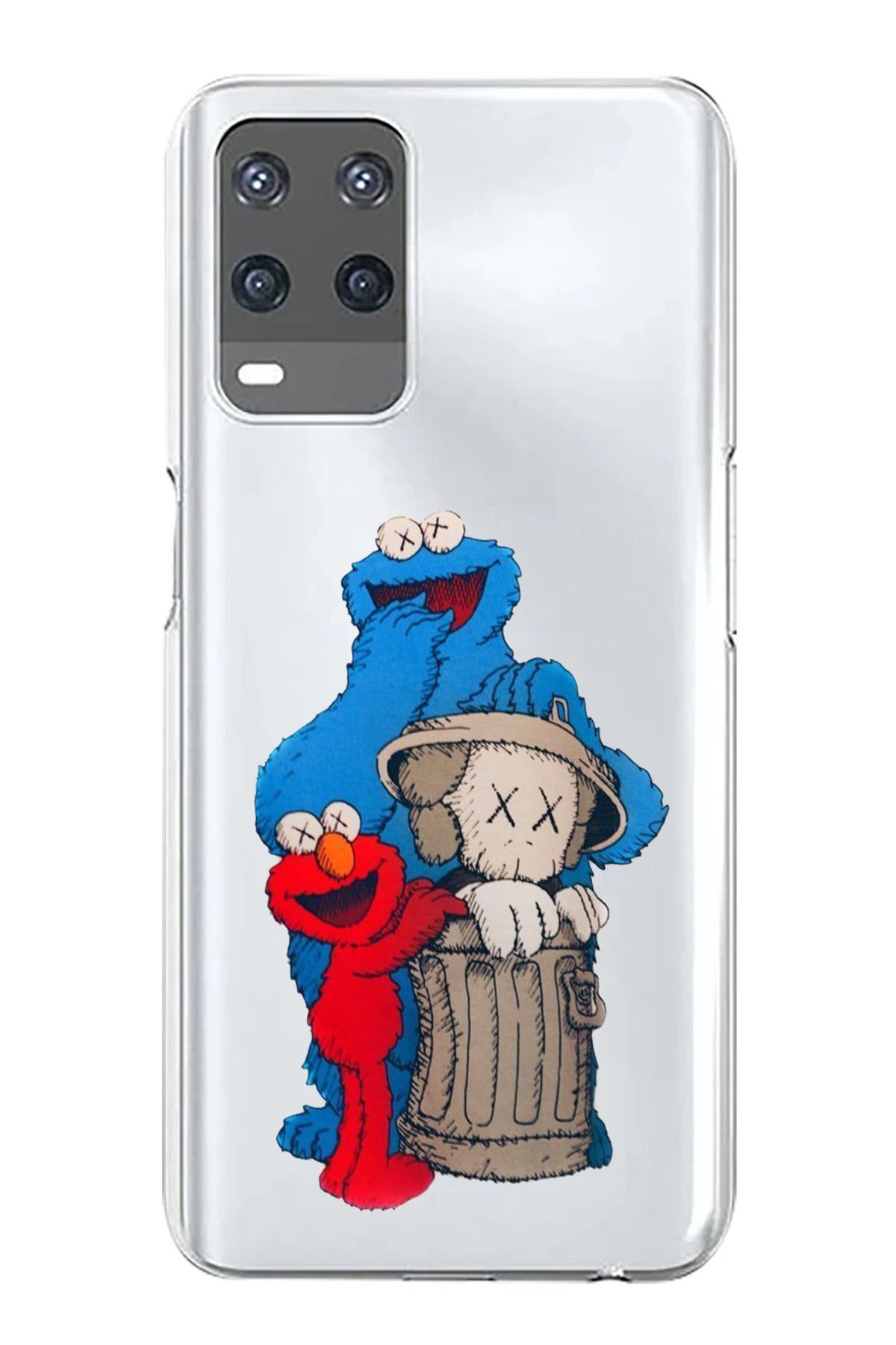TechTree Oppo A54 Uyumlu Susam Sokağı Tasarımlı Şeffaf Silikon Kılıf