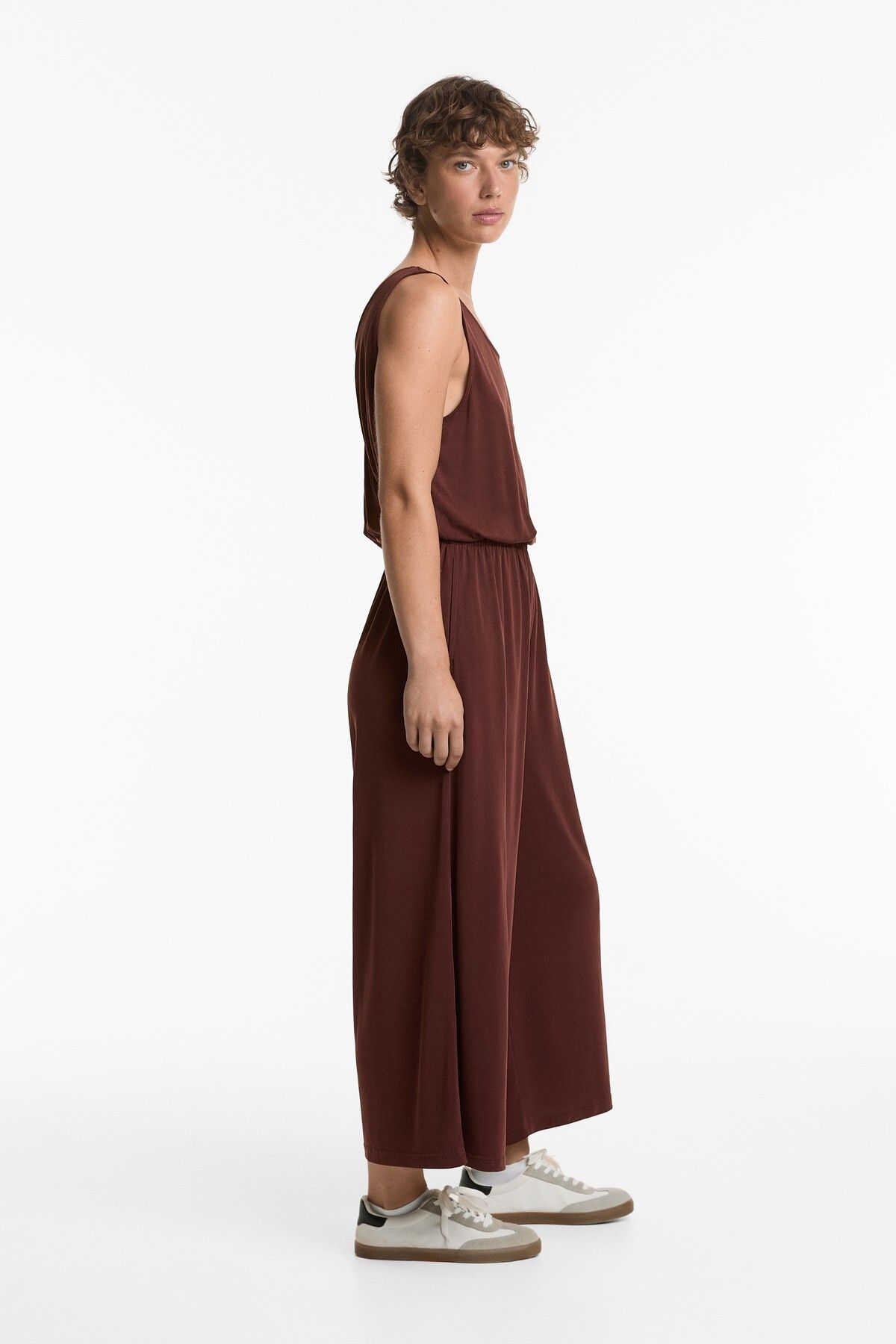 Oysho-Floaty Crossover Back Midi Jumpsuit With Modal 6