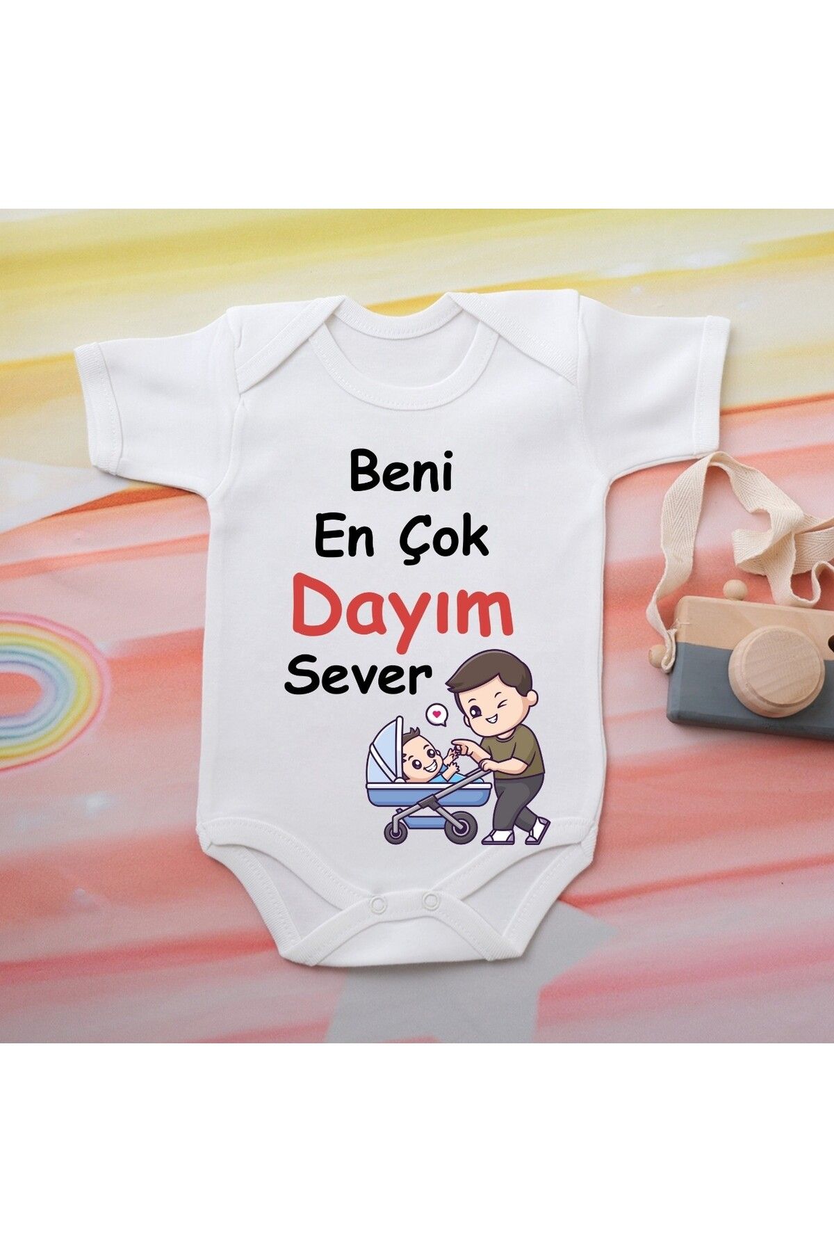 soft wing %100 Pamuklu Organik Baskılı Premium Çıtçıtlı Bebek Body Atlet Zıbın 00545