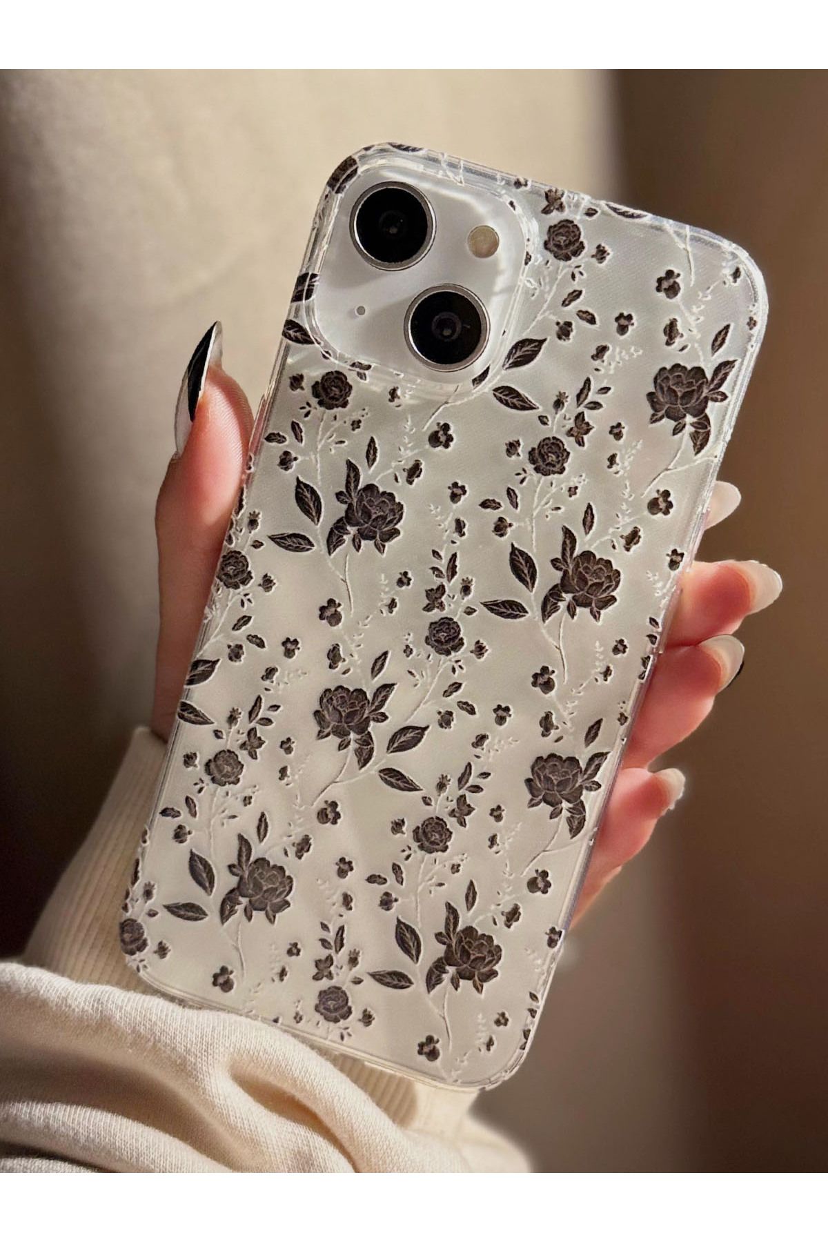 enfein İPhone 13/14 Uyumlu Kılıf Desen Tasarımlı Tam Uyumlu Yüsek Kalite Premium Şeffaf Arka Kapak