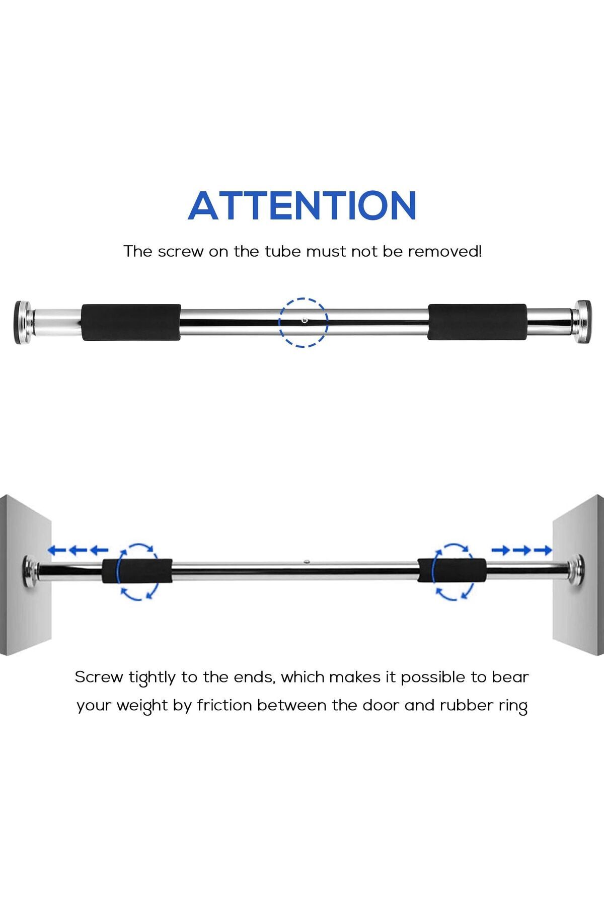 قضيب سحب محمول قابل للتمديد بالمدخل، بار تمارين اللياقة البدنية، بناء العضلات تمارين العقلة,عقلة باب