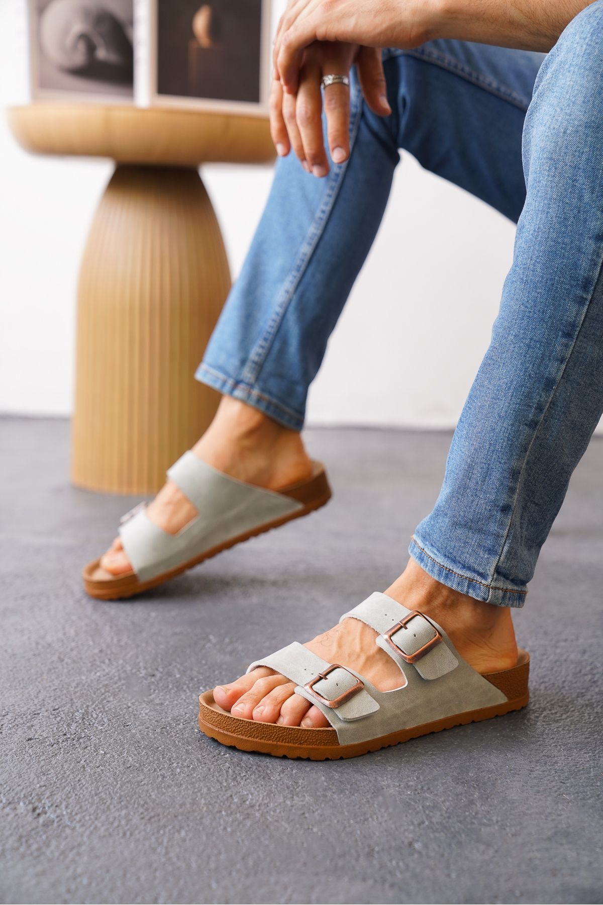 lavishoes Daxtors Arizona Günlük Ortopedik Unisex Çift Tokalı Terlik