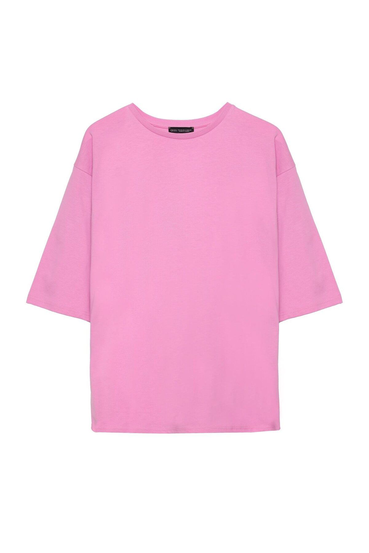 Quzu Basic T-shirt Pembe