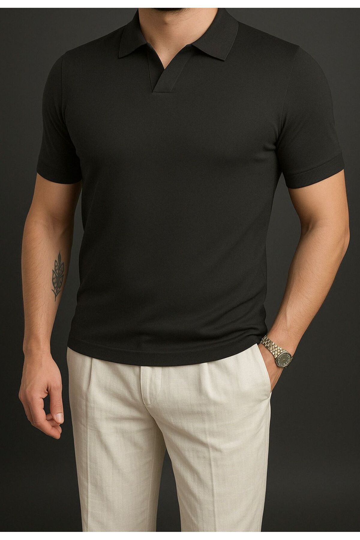 G&G WARDROBE DÜĞMESİZ POLO YAKA T-SHIRT