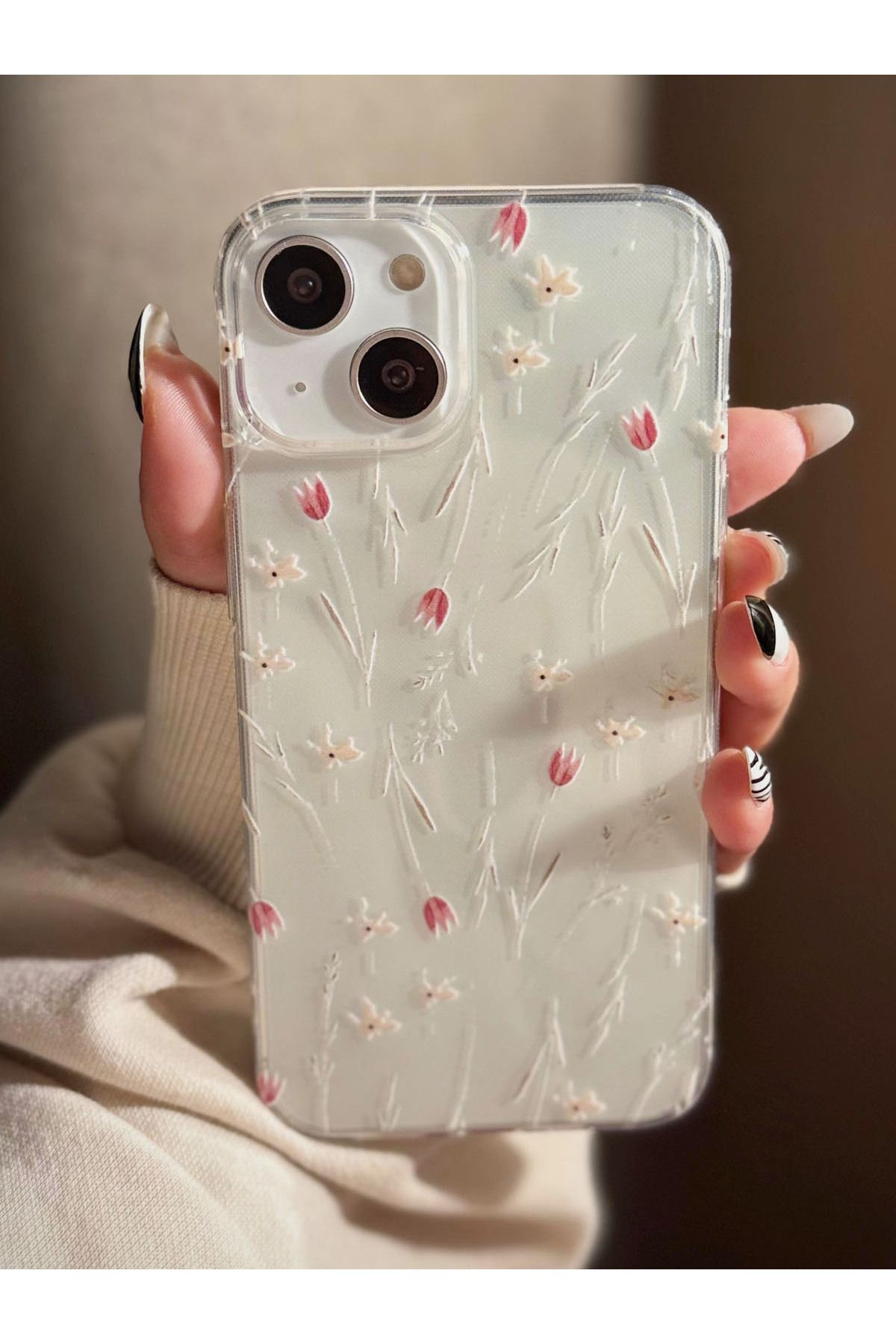 enfein İPhone 13/14 Uyumlu Kılıf Desen Tasarımlı Tam Uyumlu Yüsek Kalite Premium Şeffaf Arka Kapak