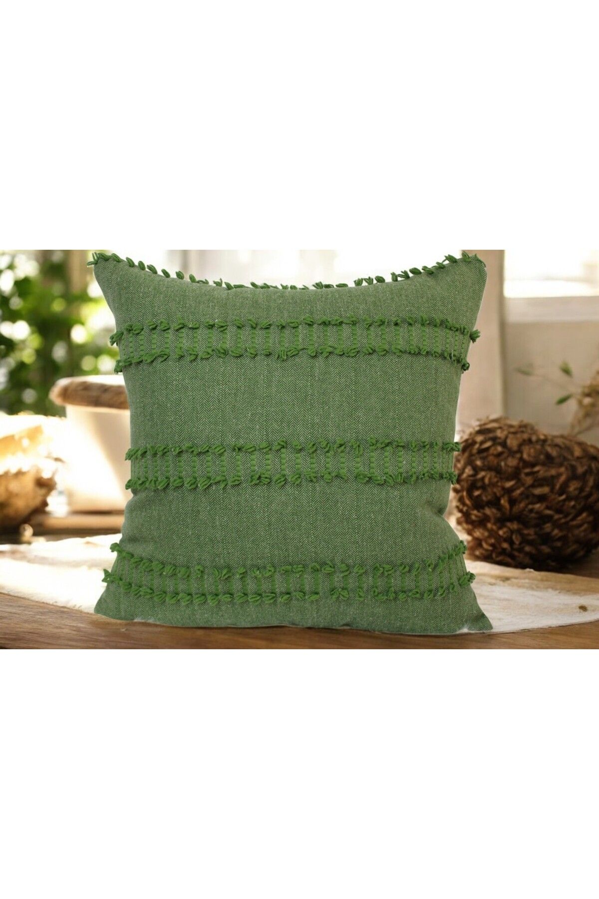 Home Mof Home Collection Merdiven Desen Gizli Dikişli Kırlent Kılıfı